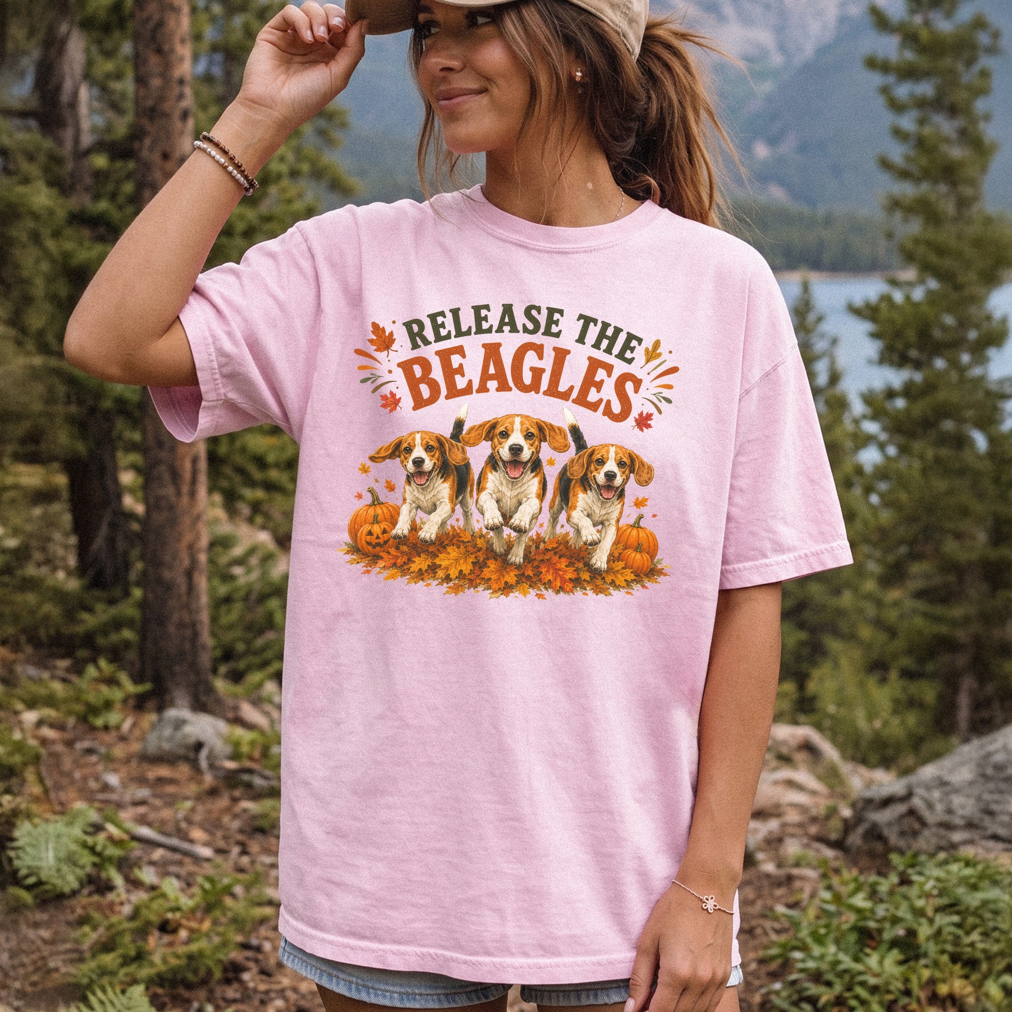 Release the Beagles End Animal Testing Fall Rescue Dog Comfort Colors Shirt