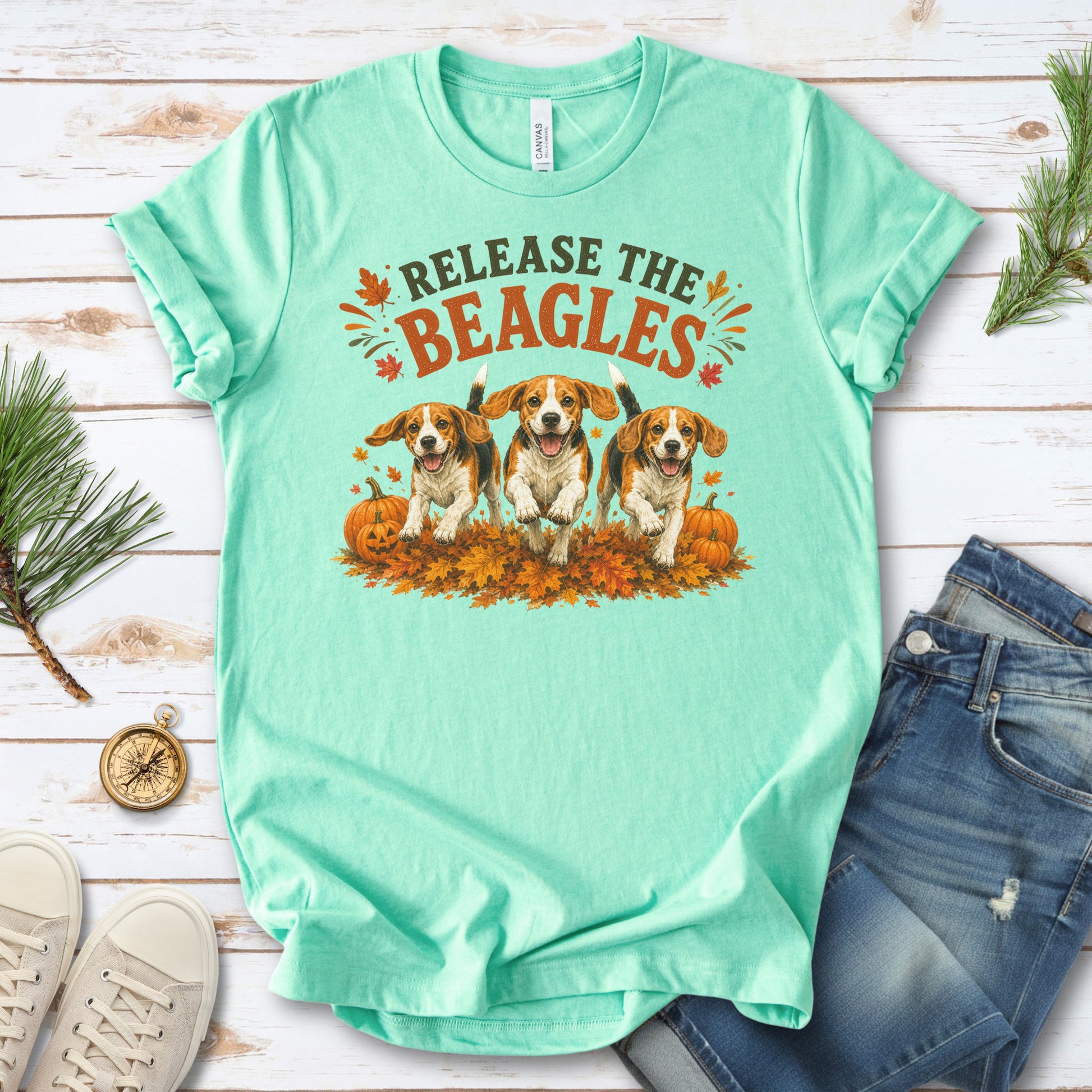 Release the Beagles End Animal Testing Fall Rescue Dog T-Shirt