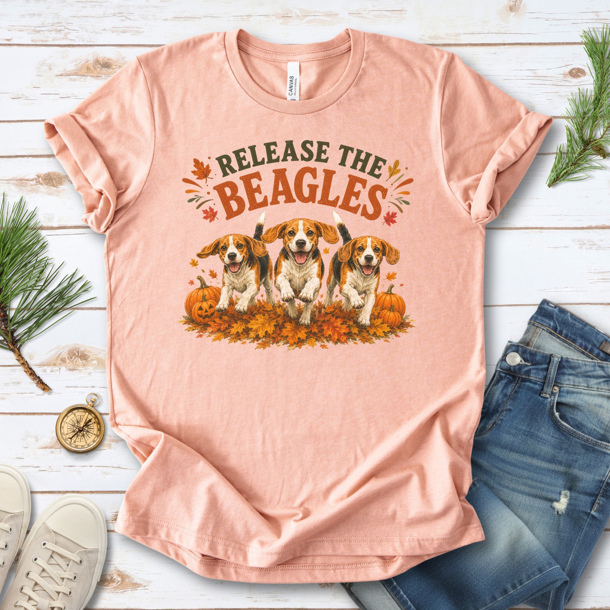 Release the Beagles End Animal Testing Fall Rescue Dog T-Shirt