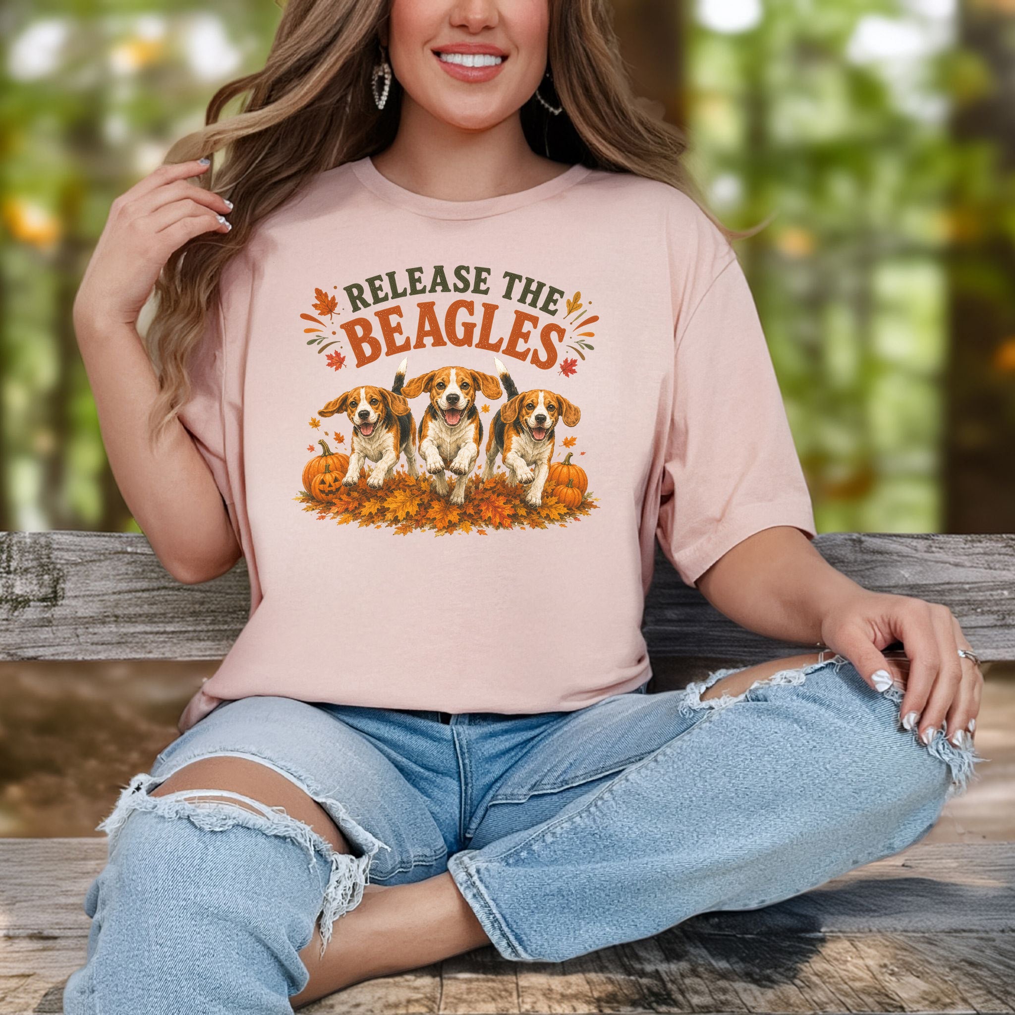Release the Beagles End Animal Testing Fall Rescue Dog T-Shirt