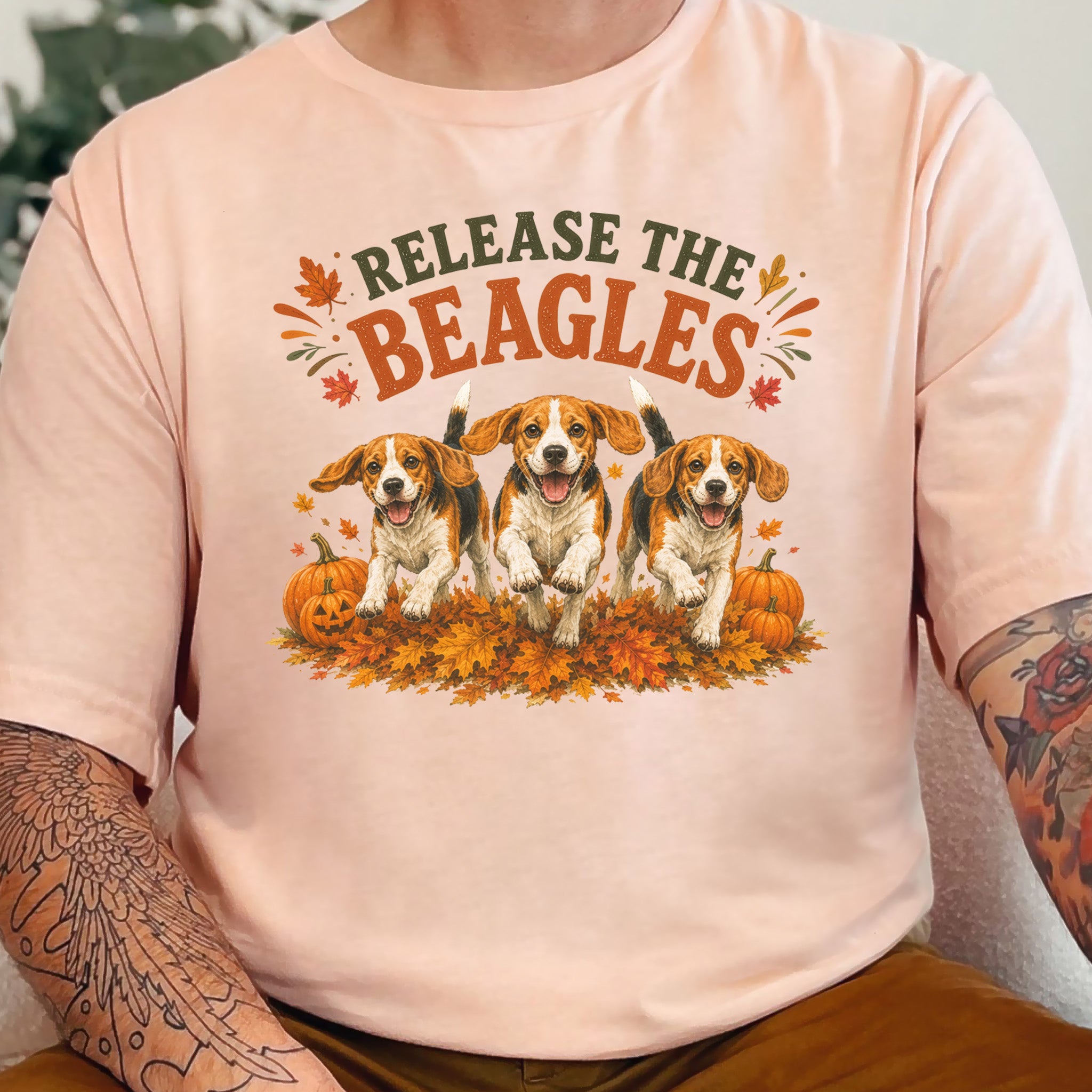 Release the Beagles End Animal Testing Fall Rescue Dog T-Shirt