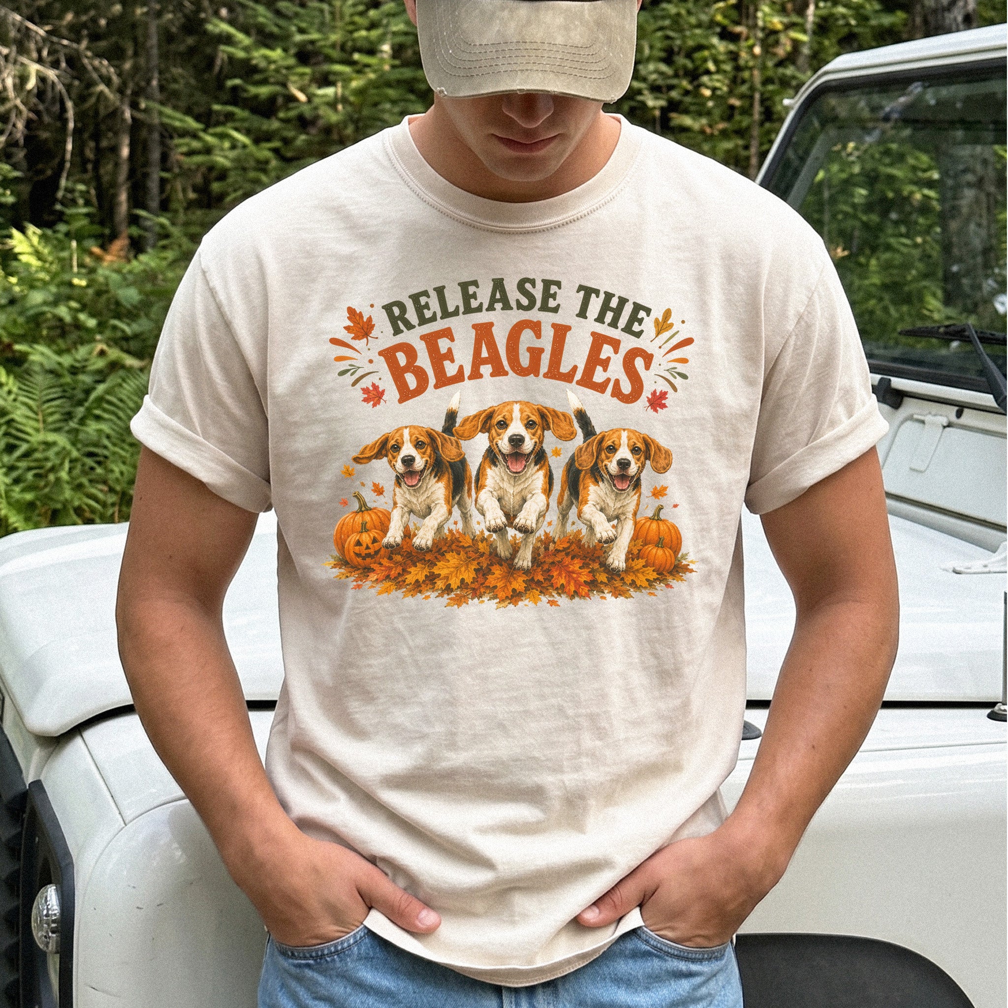 Release the Beagles End Animal Testing Fall Rescue Dog Comfort Colors Shirt
