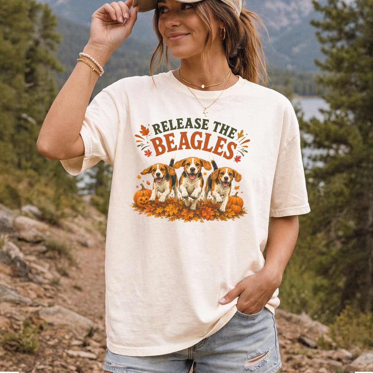 Release the Beagles End Animal Testing Fall Rescue Dog Comfort Colors Shirt