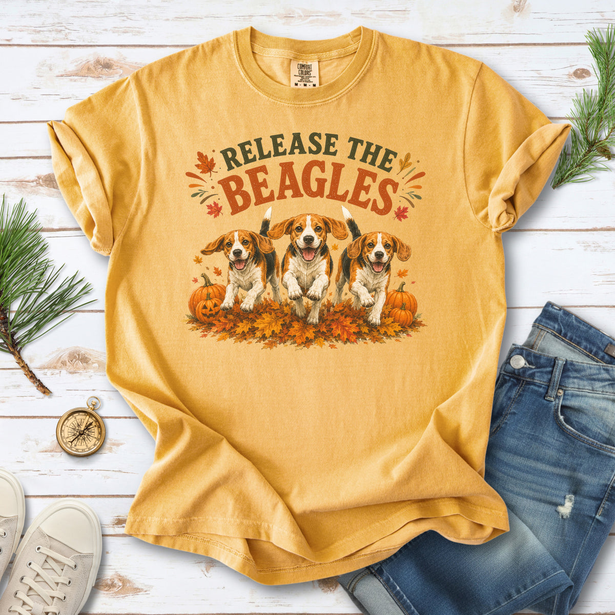 Release the Beagles End Animal Testing Fall Rescue Dog Comfort Colors Shirt