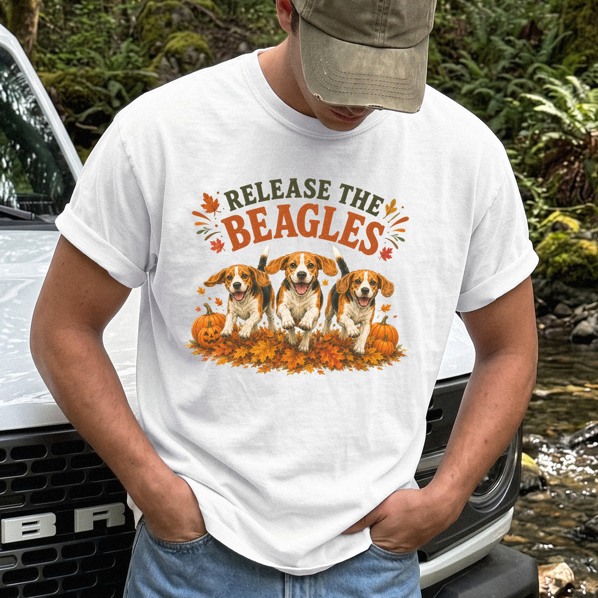Release the Beagles End Animal Testing Fall Rescue Dog Comfort Colors Shirt