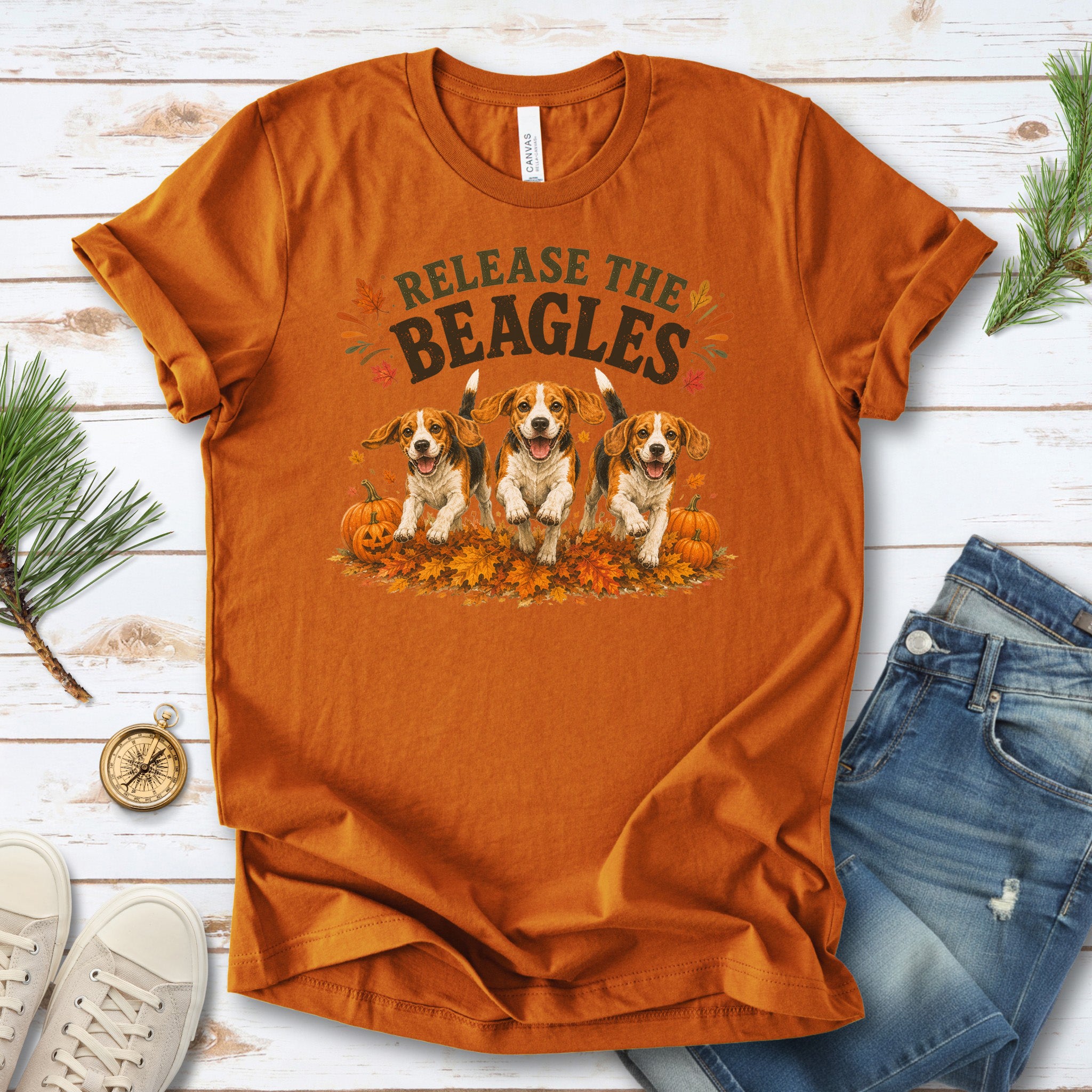 Release the Beagles End Animal Testing Fall Rescue Dog T-Shirt