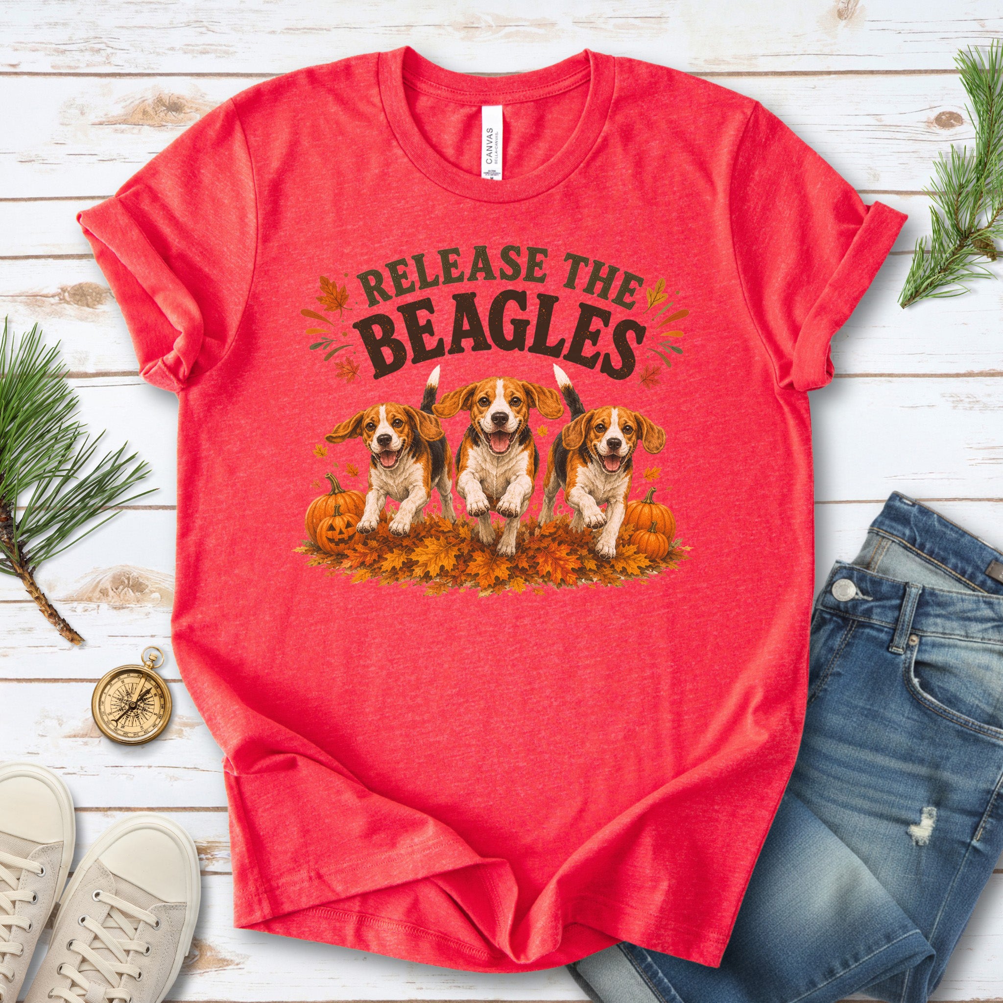 Release the Beagles End Animal Testing Fall Rescue Dog T-Shirt