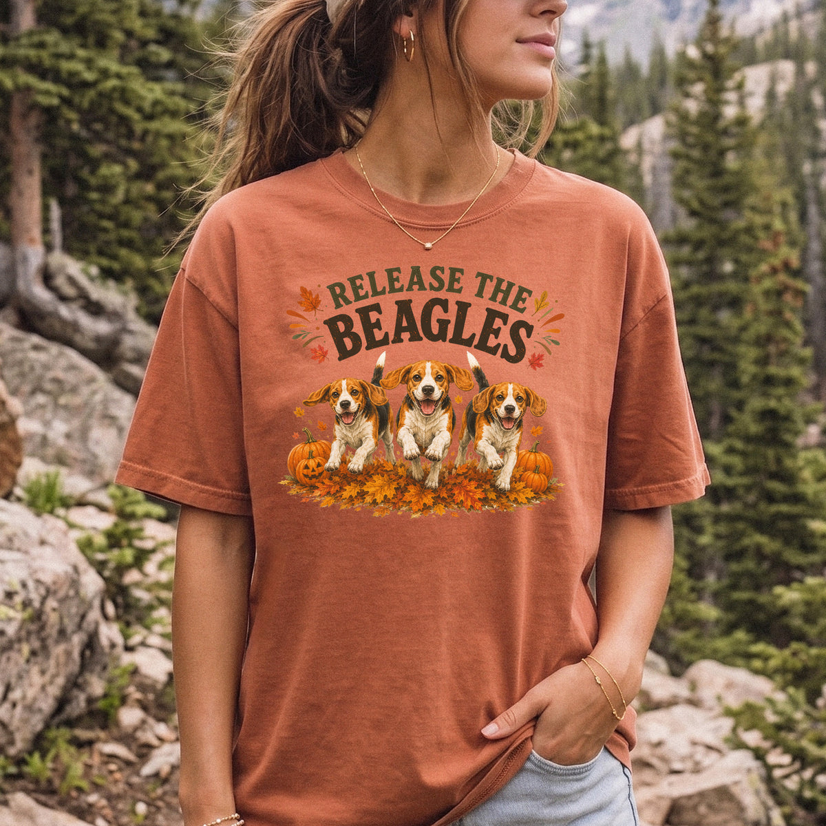 Release the Beagles End Animal Testing Fall Rescue Dog Comfort Colors Shirt