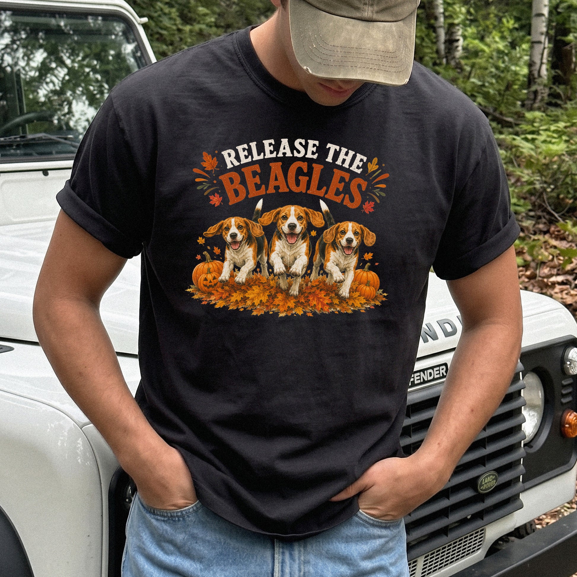 Release the Beagles End Animal Testing Fall Rescue Dog Comfort Colors Shirt