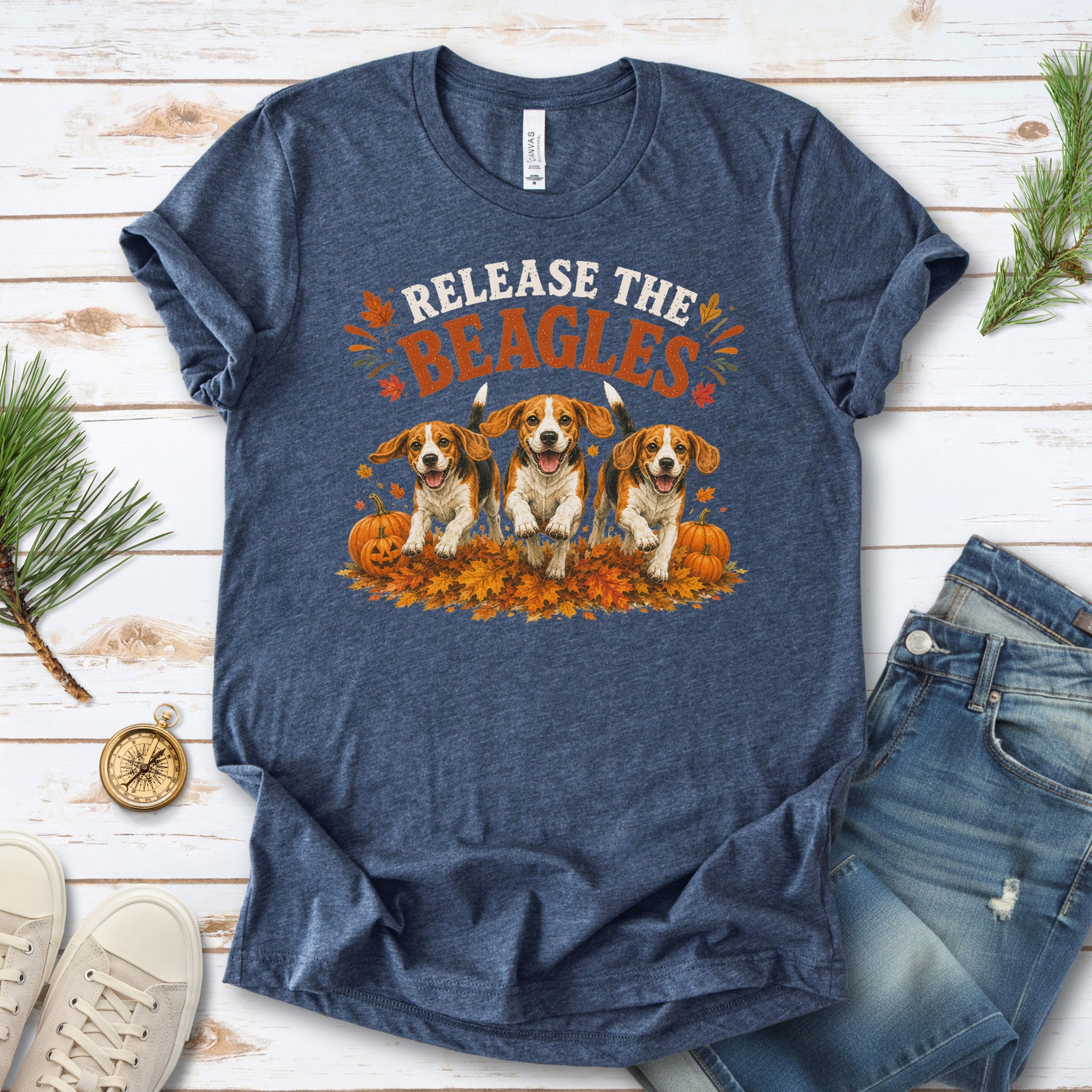 Release the Beagles End Animal Testing Fall Rescue Dog T-Shirt