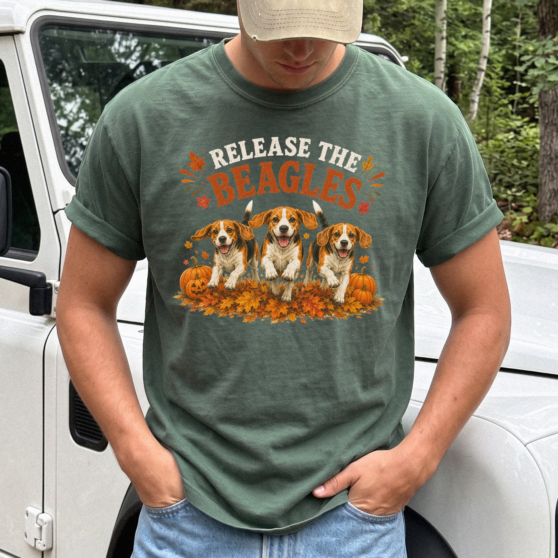 Release the Beagles End Animal Testing Fall Rescue Dog Comfort Colors Shirt