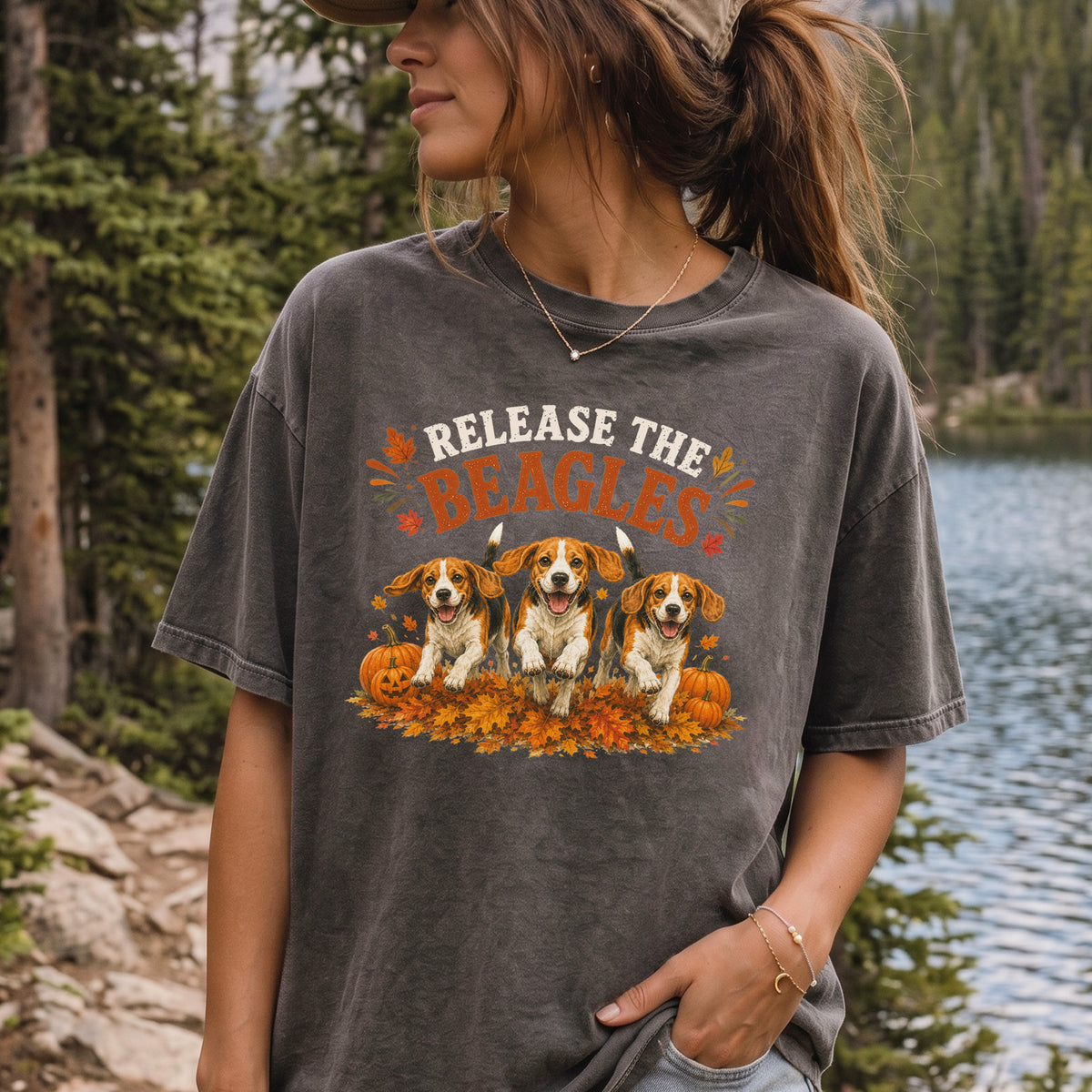 Release the Beagles End Animal Testing Fall Rescue Dog Comfort Colors Shirt