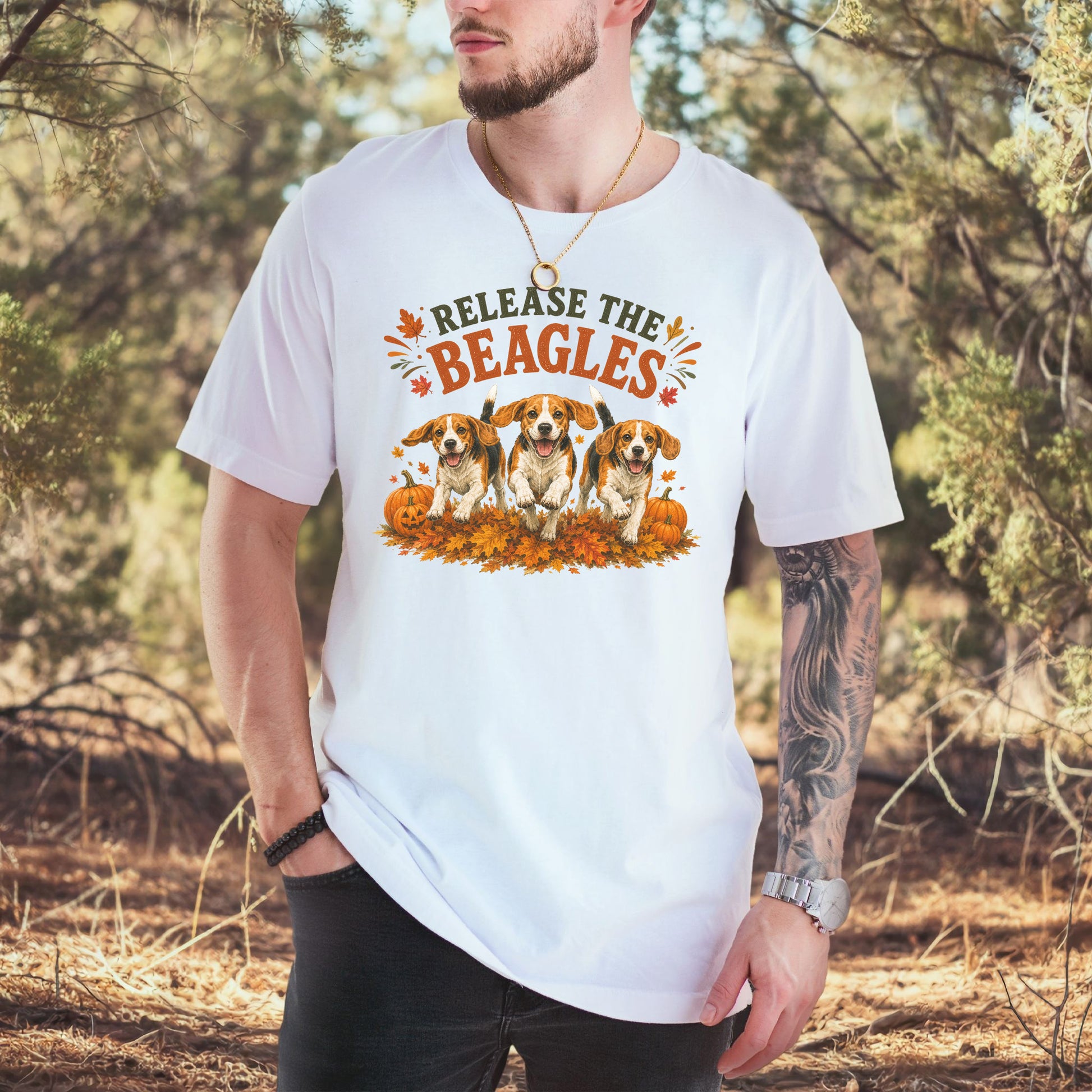 Release the Beagles End Animal Testing Fall Rescue Dog T-Shirt