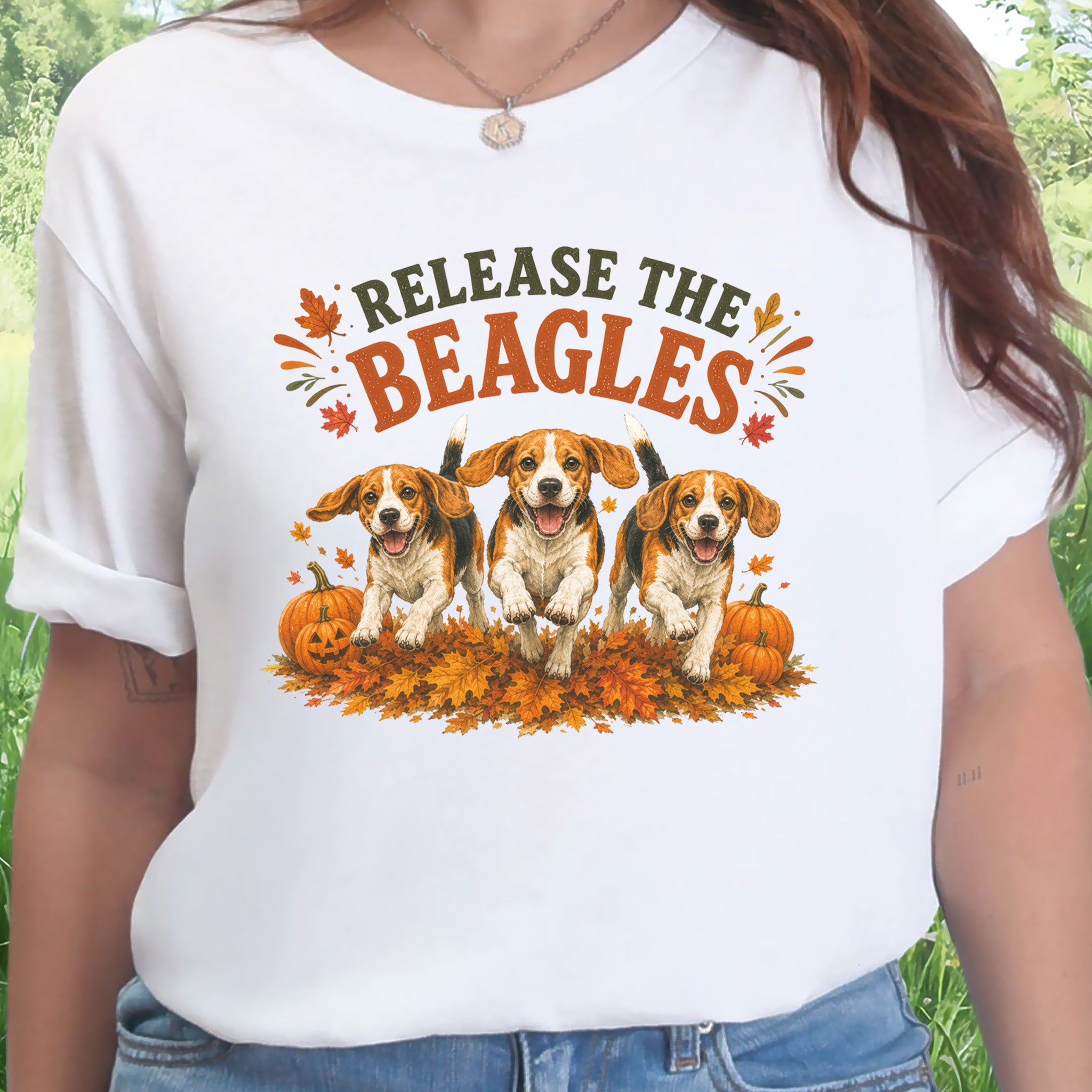 Release the Beagles End Animal Testing Fall Rescue Dog T-Shirt