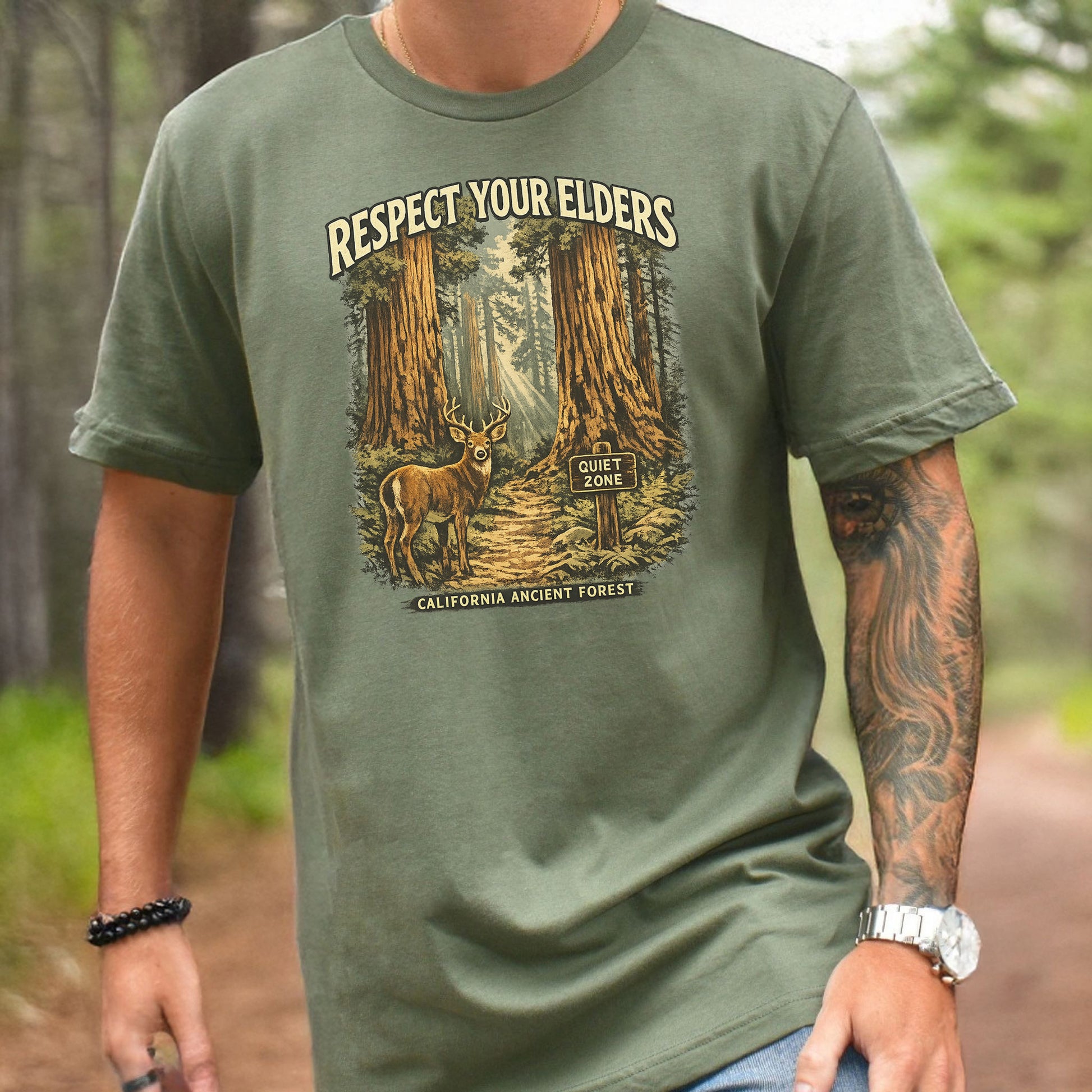 Respect Your Elders Redwood Forest Shirt – California T-Shirt