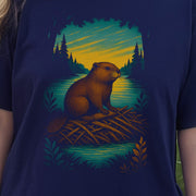 Beaver Spirit Animal T-Shirt – Sunset Dam Builder Vibes