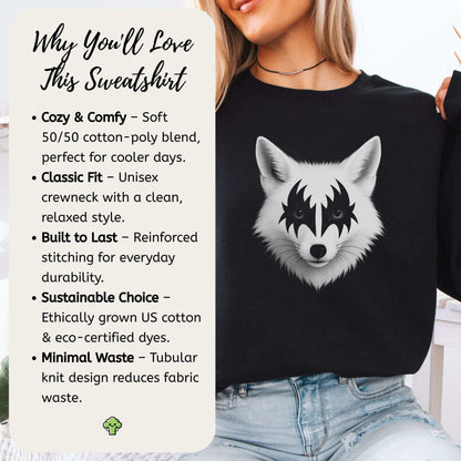 Rock’n’Fox Sweatshirt – Gothic Metal Forest Vibes Power Look