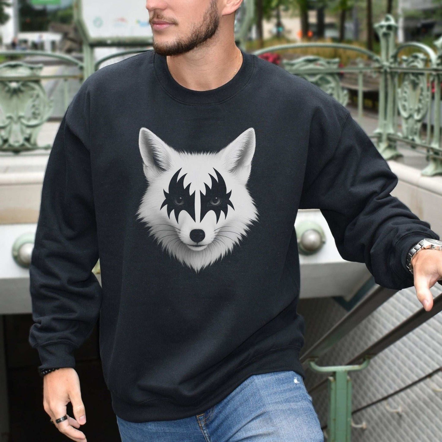 Rock’n’Fox Sweatshirt – Gothic Metal Forest Vibes Power Look