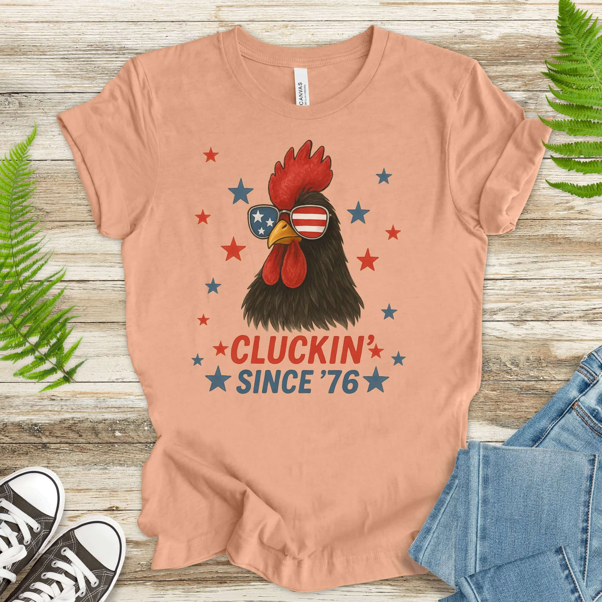 Cool Rooster 4th of July T-Shirt – USA Patriotic Tee