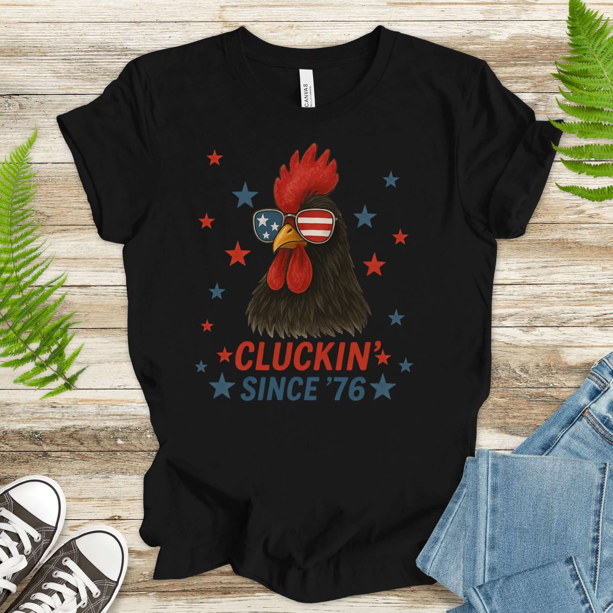 Cool Rooster 4th of July T-Shirt – USA Patriotic Tee