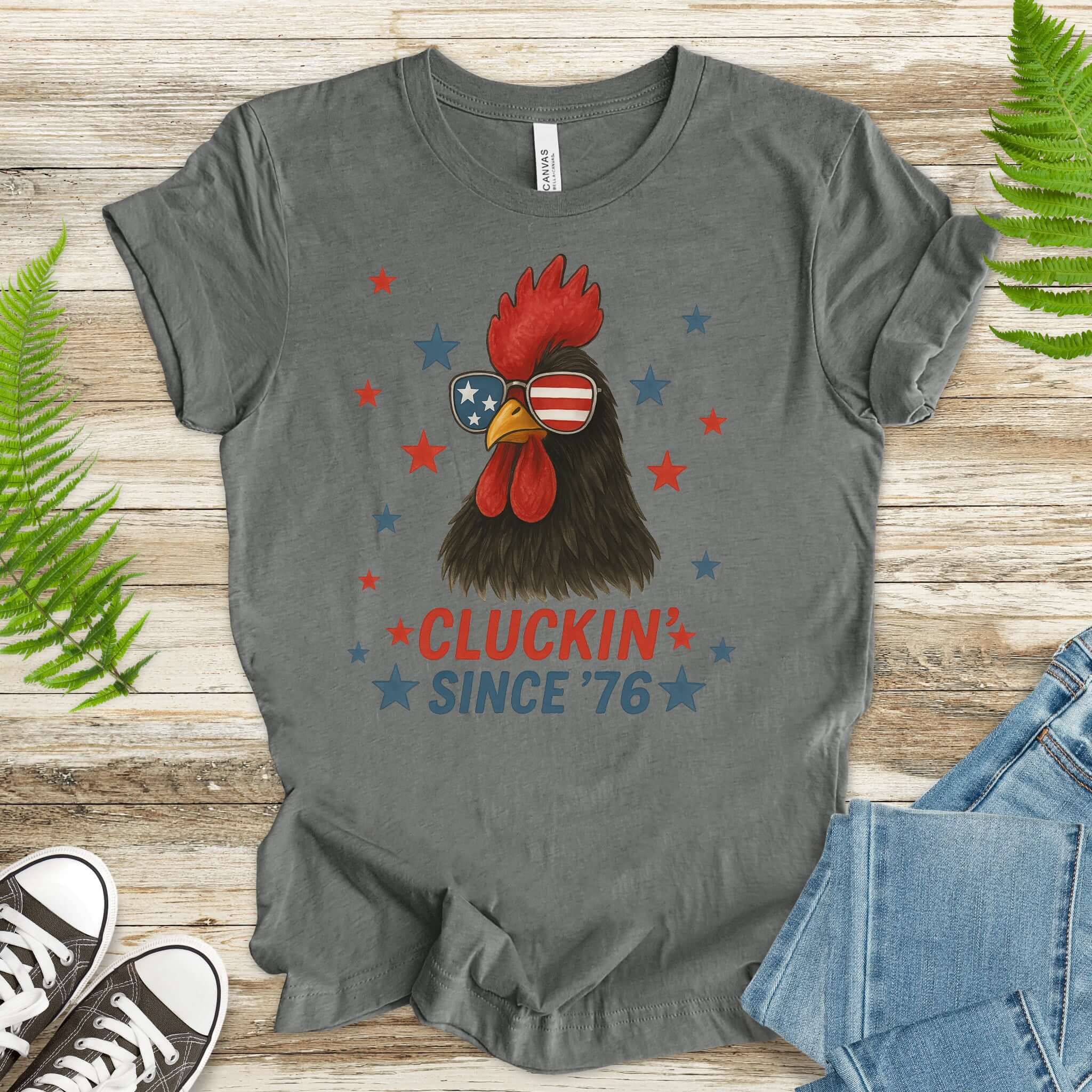 Cool Rooster 4th of July T-Shirt – USA Patriotic Tee