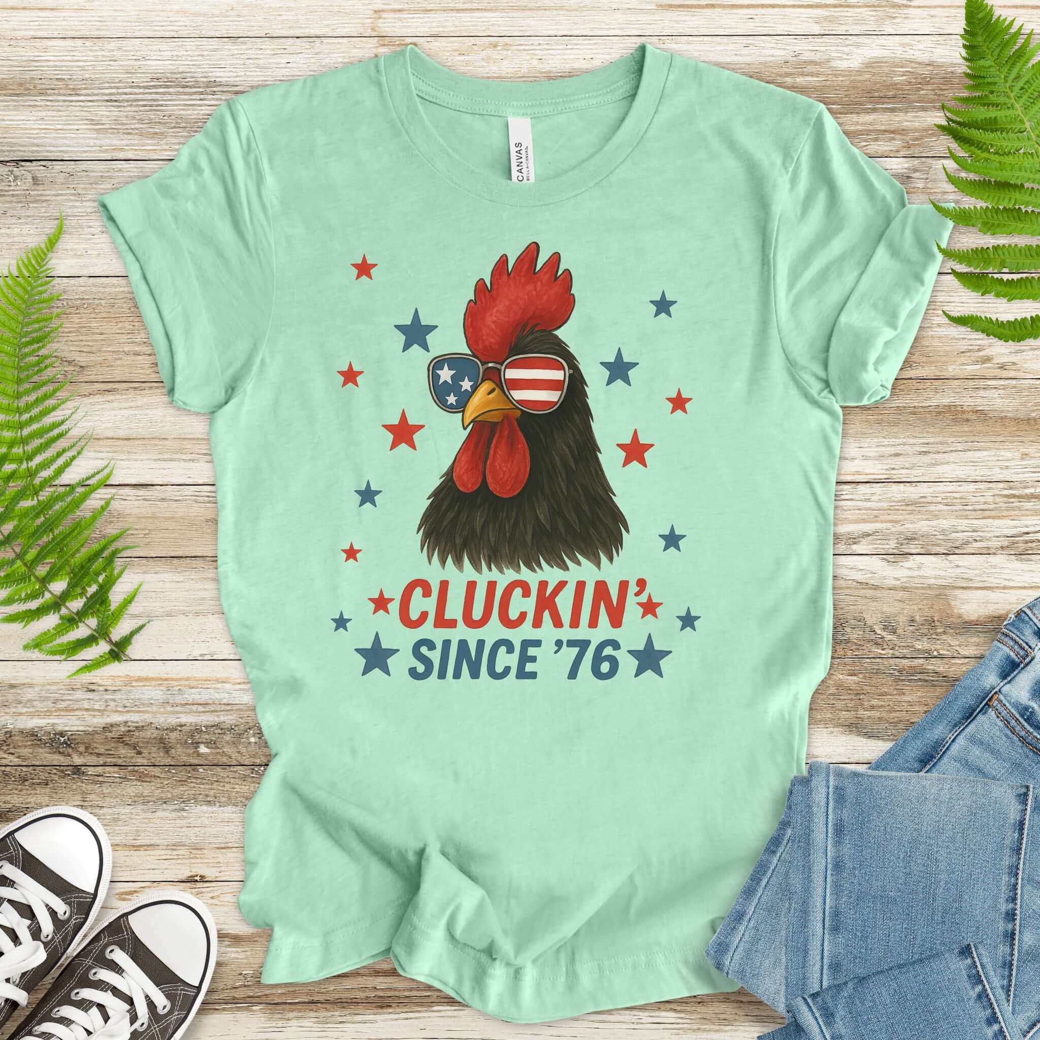 Cool Rooster 4th of July T-Shirt – USA Patriotic Tee