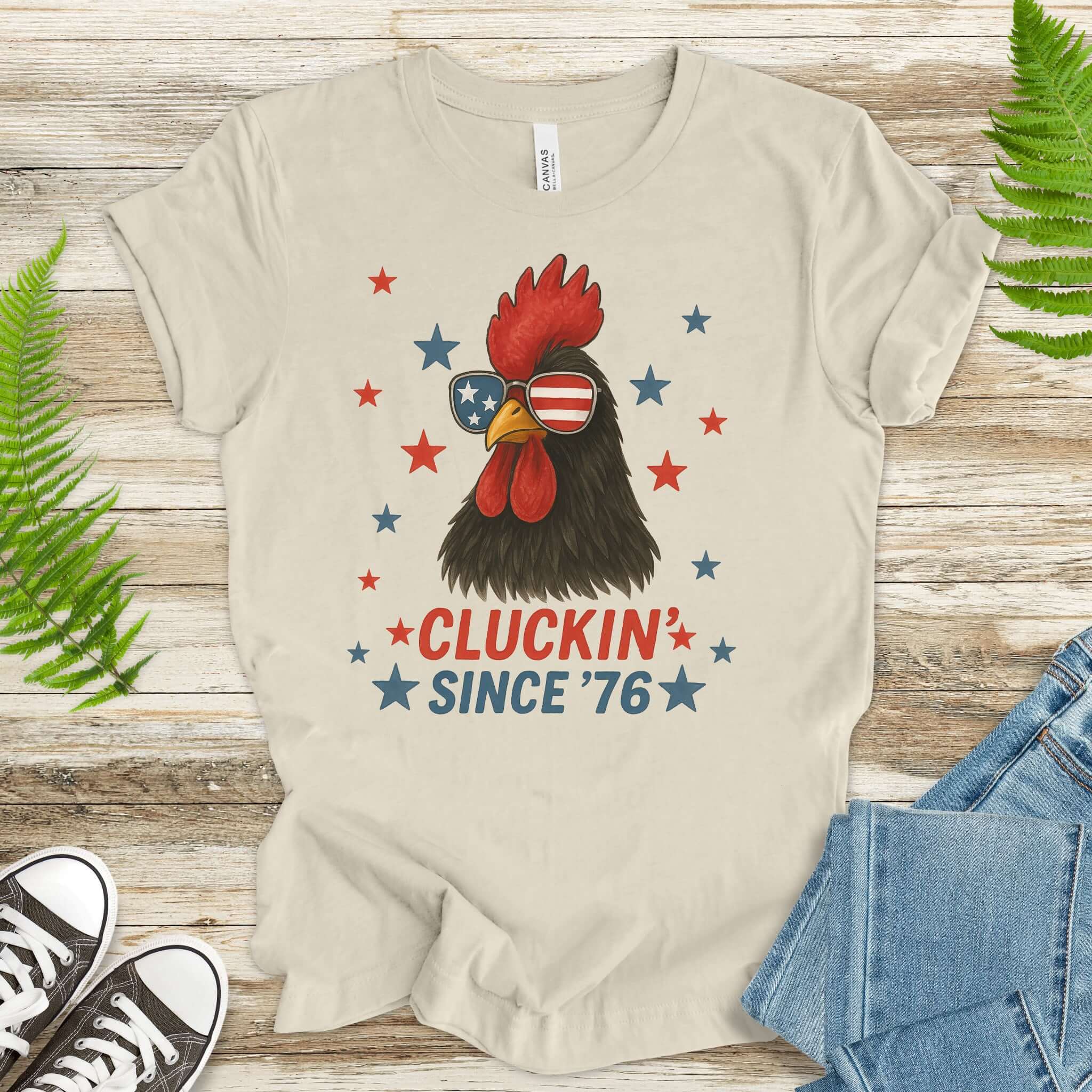 Cool Rooster 4th of July T-Shirt – USA Patriotic Tee