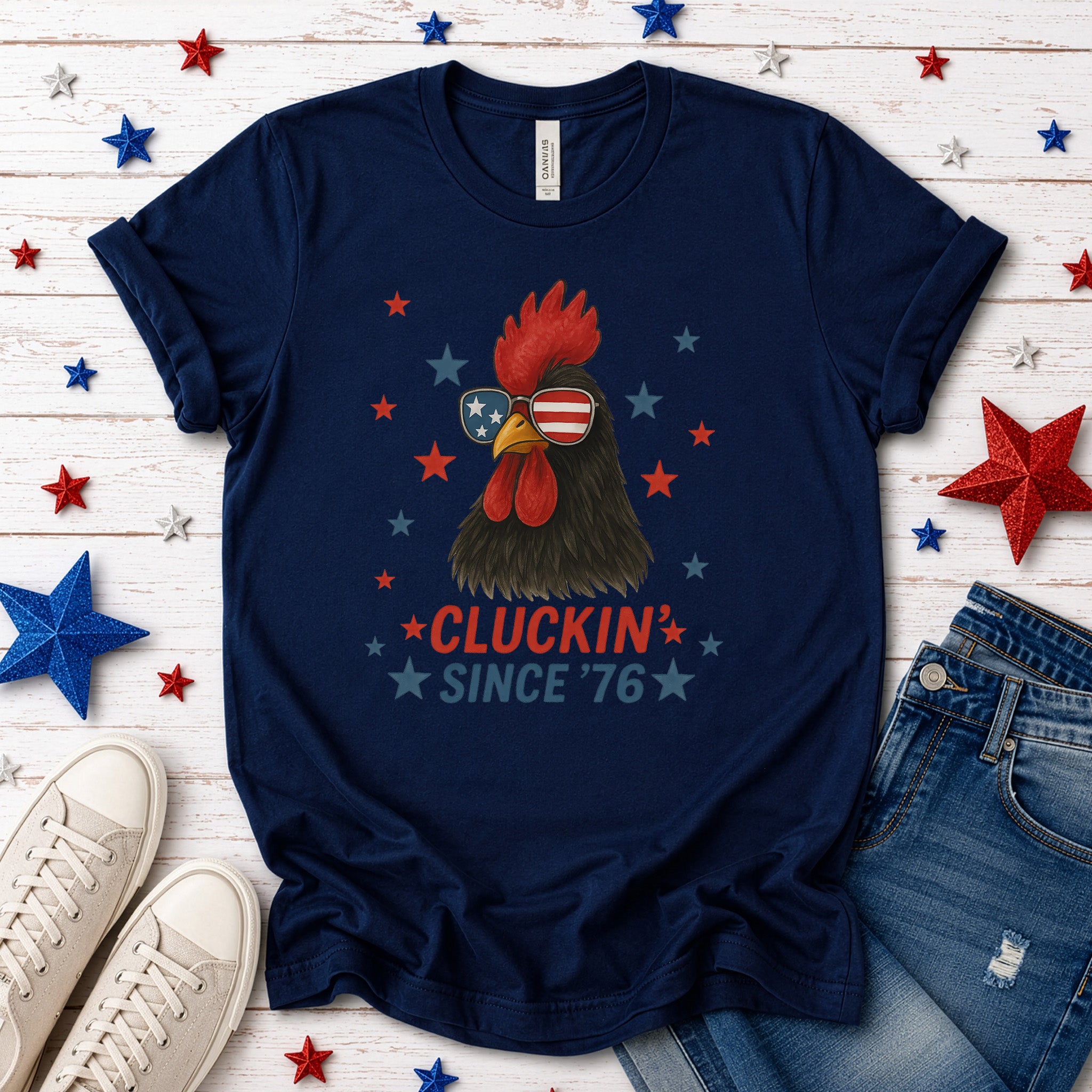 Cool Rooster 4th of July T-Shirt – USA Patriotic Tee
