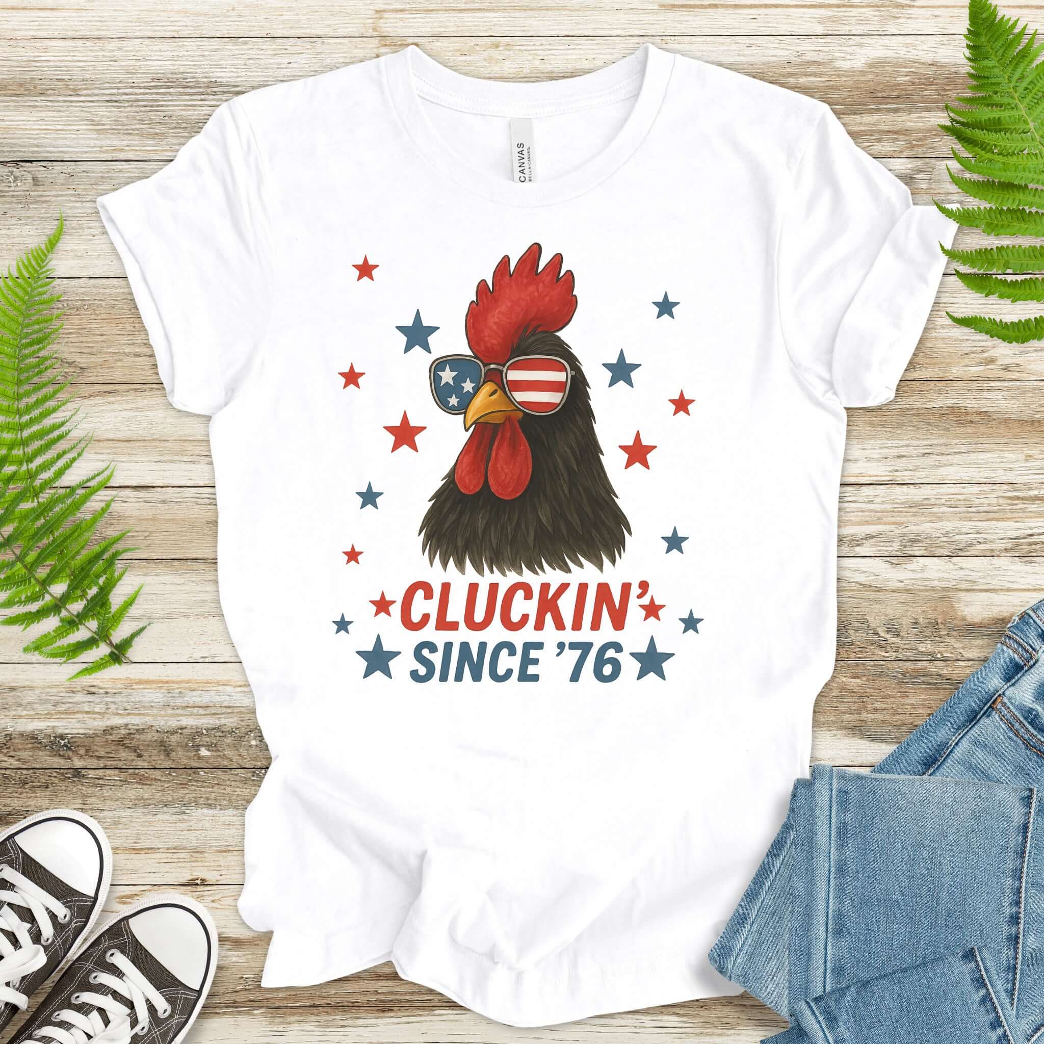 Cool Rooster 4th of July T-Shirt – USA Patriotic Tee