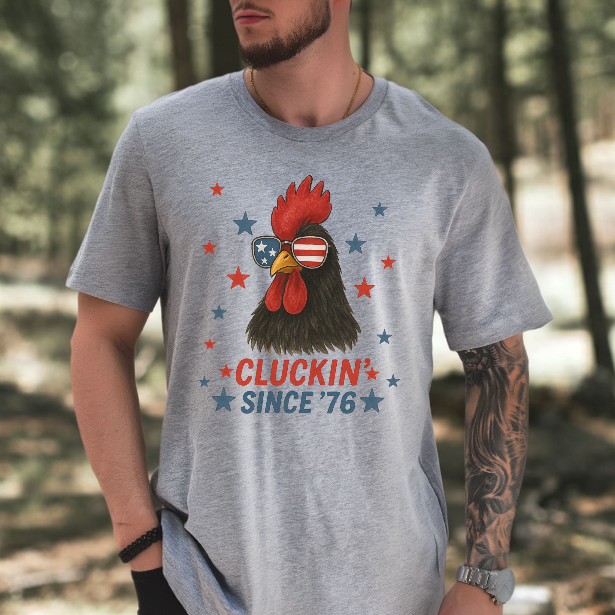 Cool Rooster 4th of July T-Shirt – USA Patriotic Tee