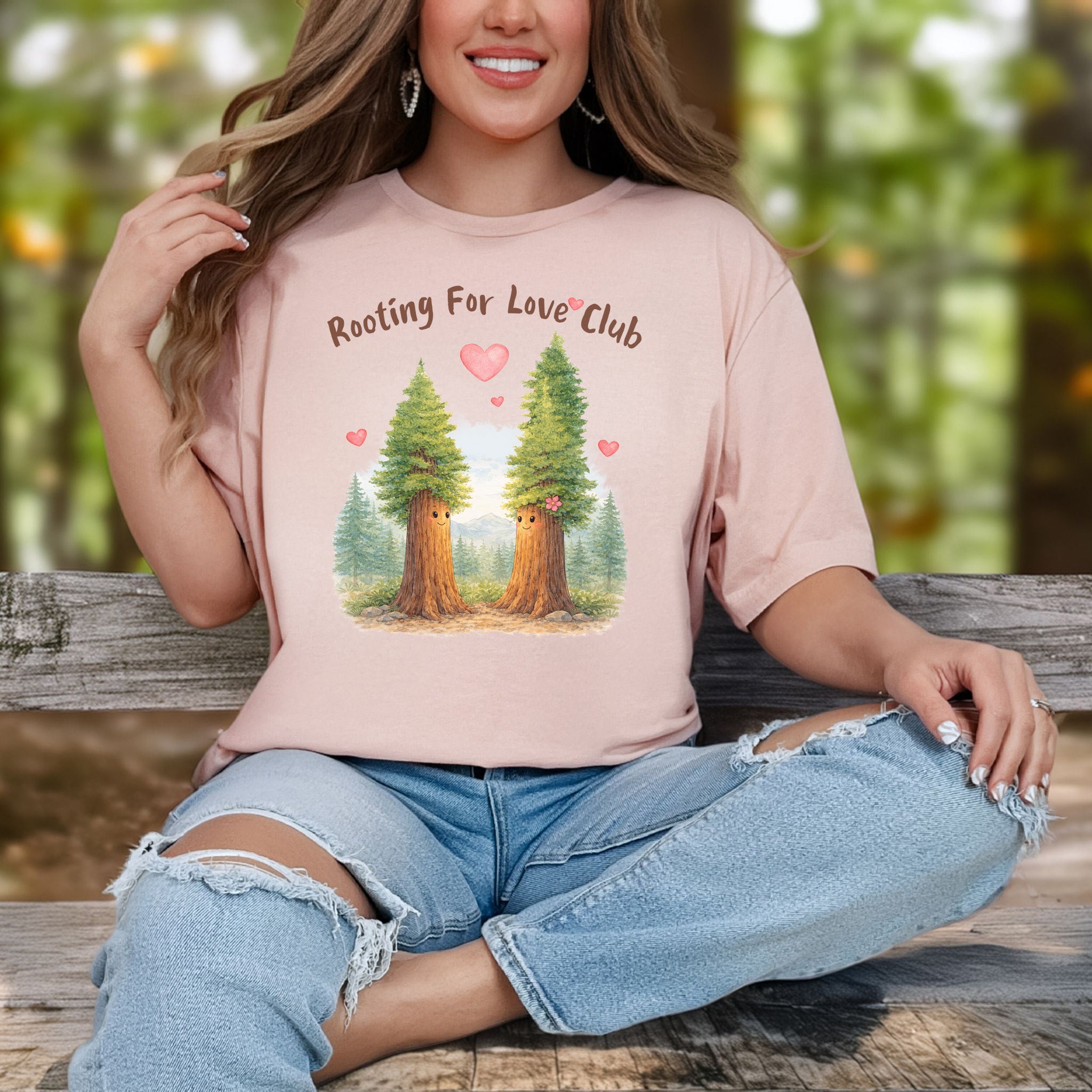 Rooting For Love Club – Cute Tree Couple Botanical Shirt