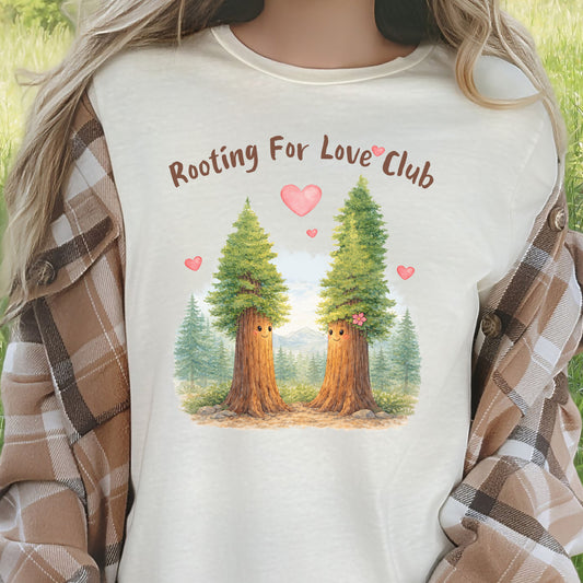 Rooting For Love Club – Cute Tree Couple Botanical Shirt