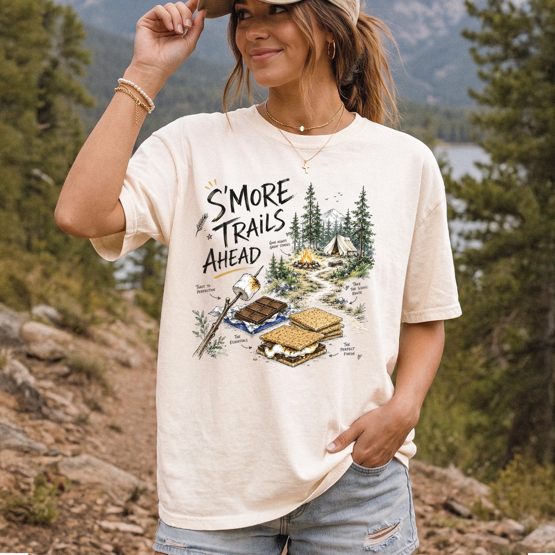 S’more Trails Ahead Comfort Colors Shirt – Camping Adventure T-Shirt
