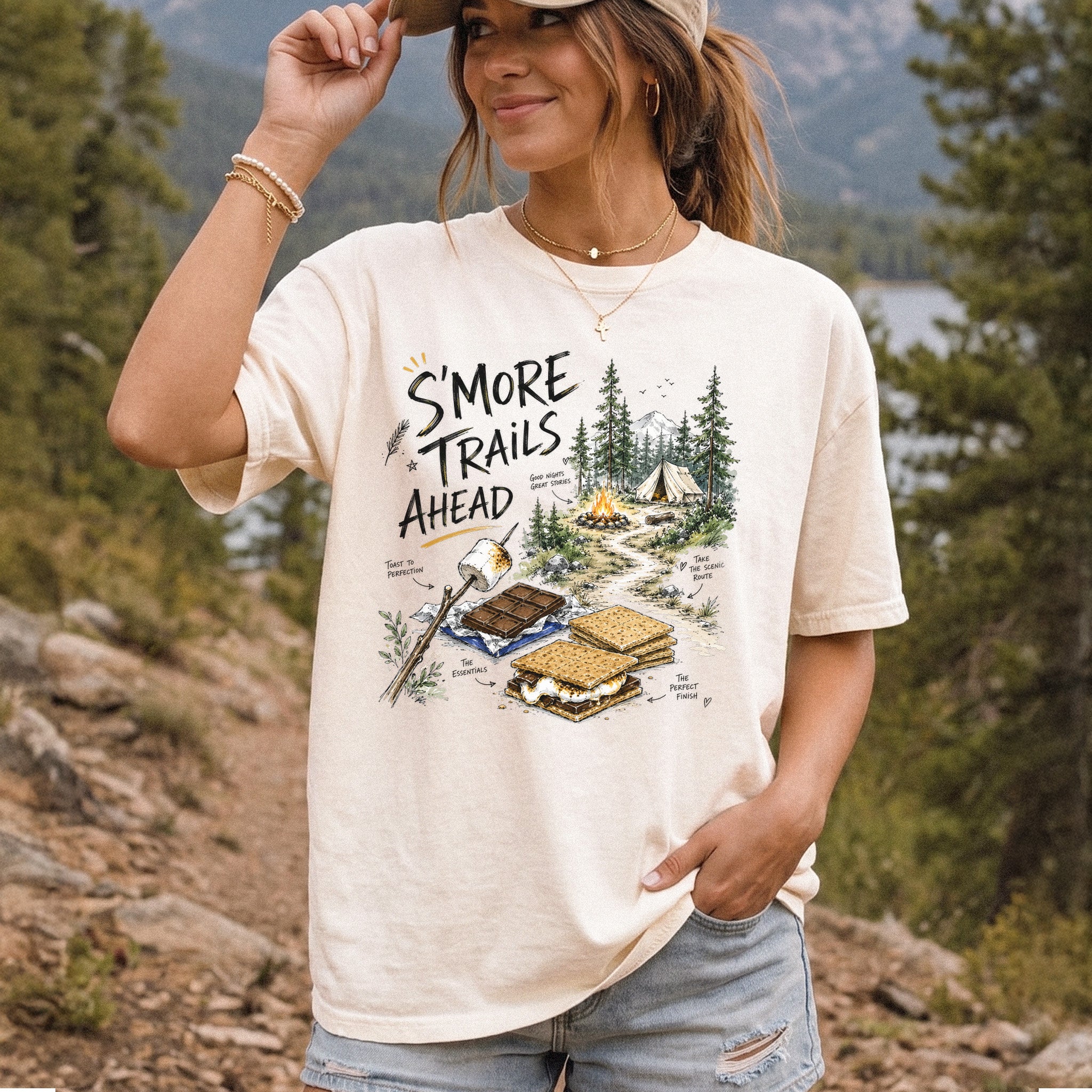S’more Trails Ahead Comfort Colors Shirt – Camping Adventure T-Shirt