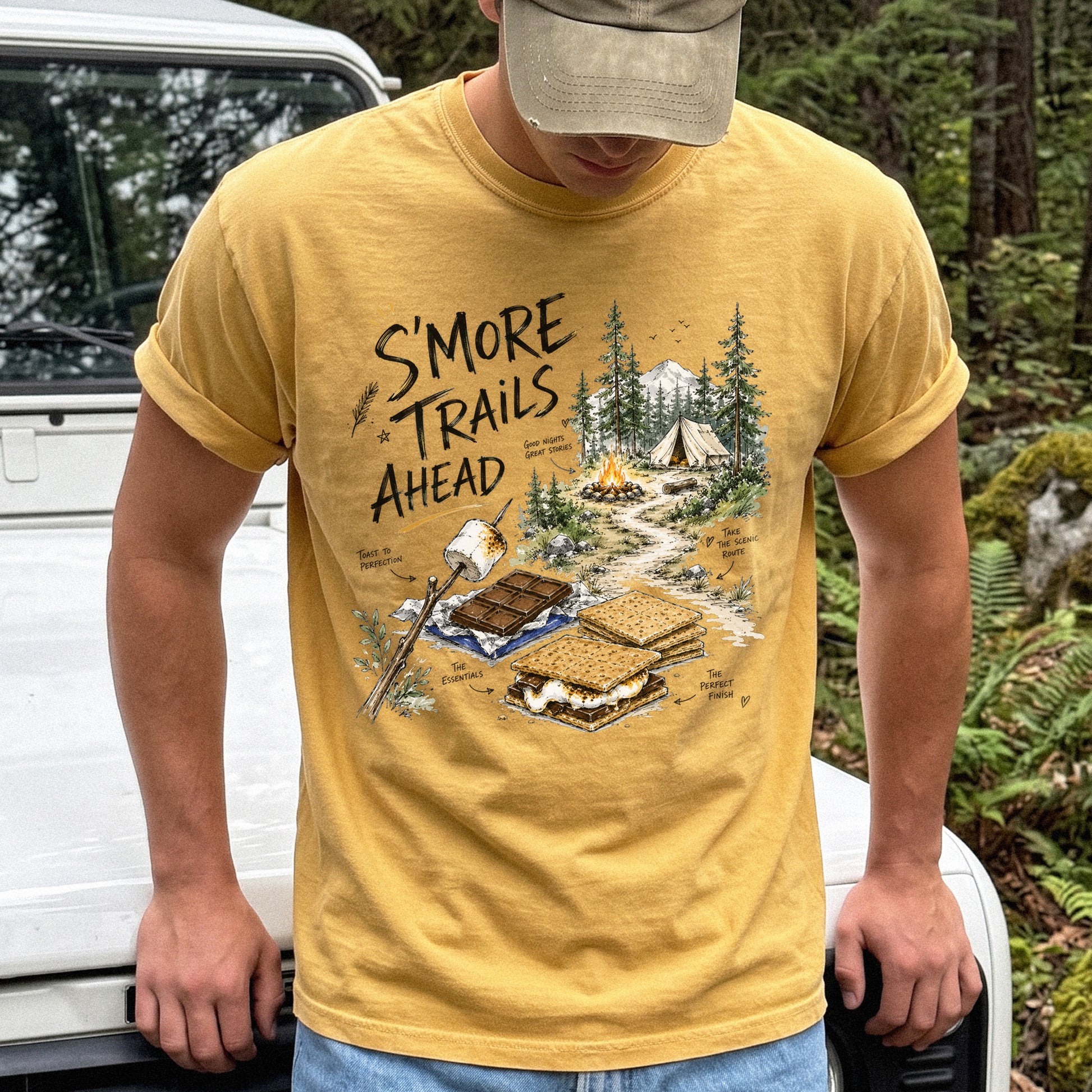S’more Trails Ahead Comfort Colors Shirt – Camping Adventure T-Shirt