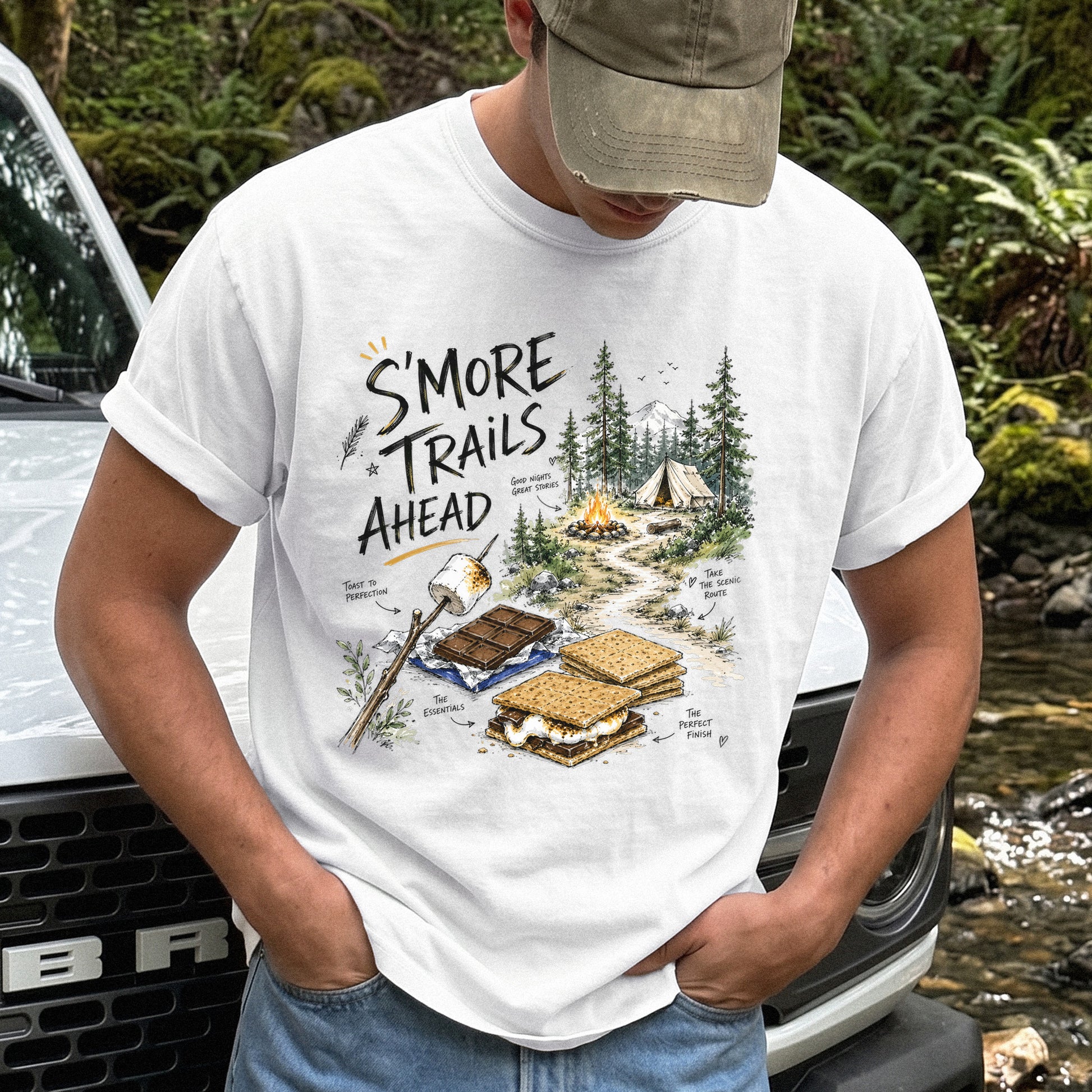 S’more Trails Ahead Comfort Colors Shirt – Camping Adventure T-Shirt