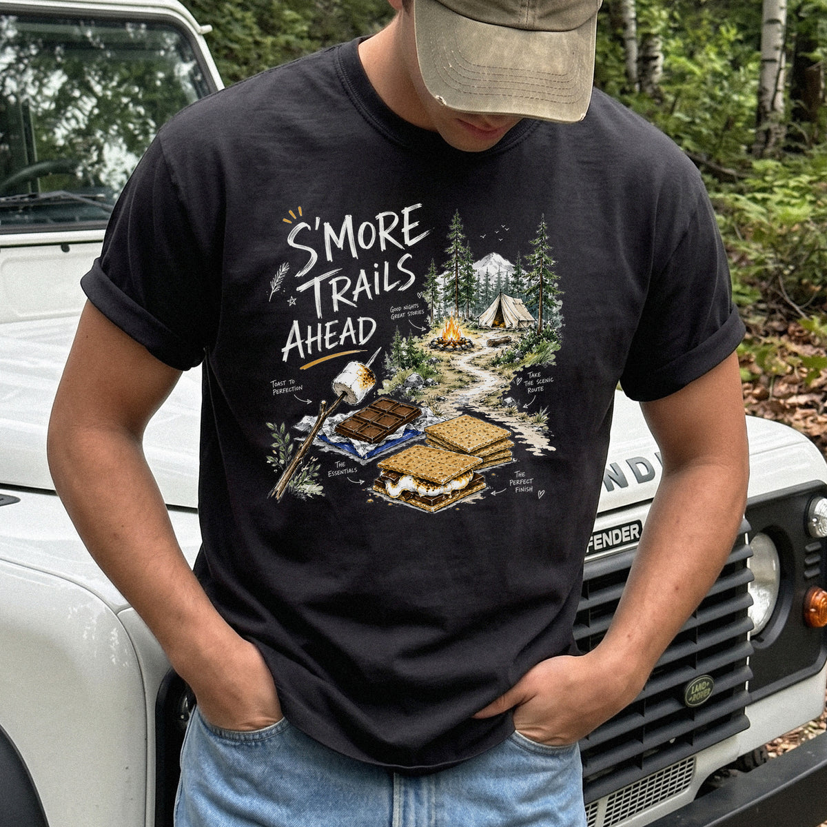S’more Trails Ahead Comfort Colors Shirt – Camping Adventure T-Shirt