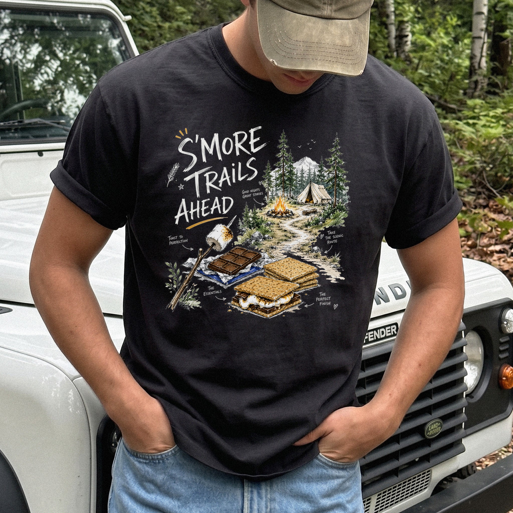 S’more Trails Ahead Comfort Colors Shirt – Camping Adventure T-Shirt