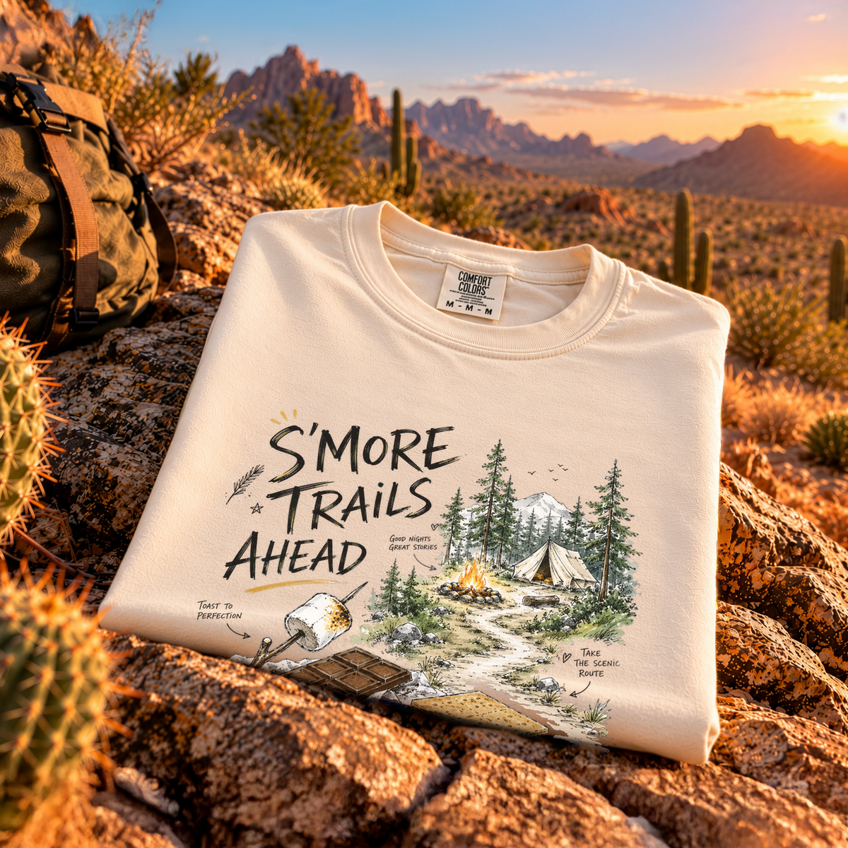 S’more Trails Ahead Comfort Colors Shirt – Camping Adventure T-Shirt