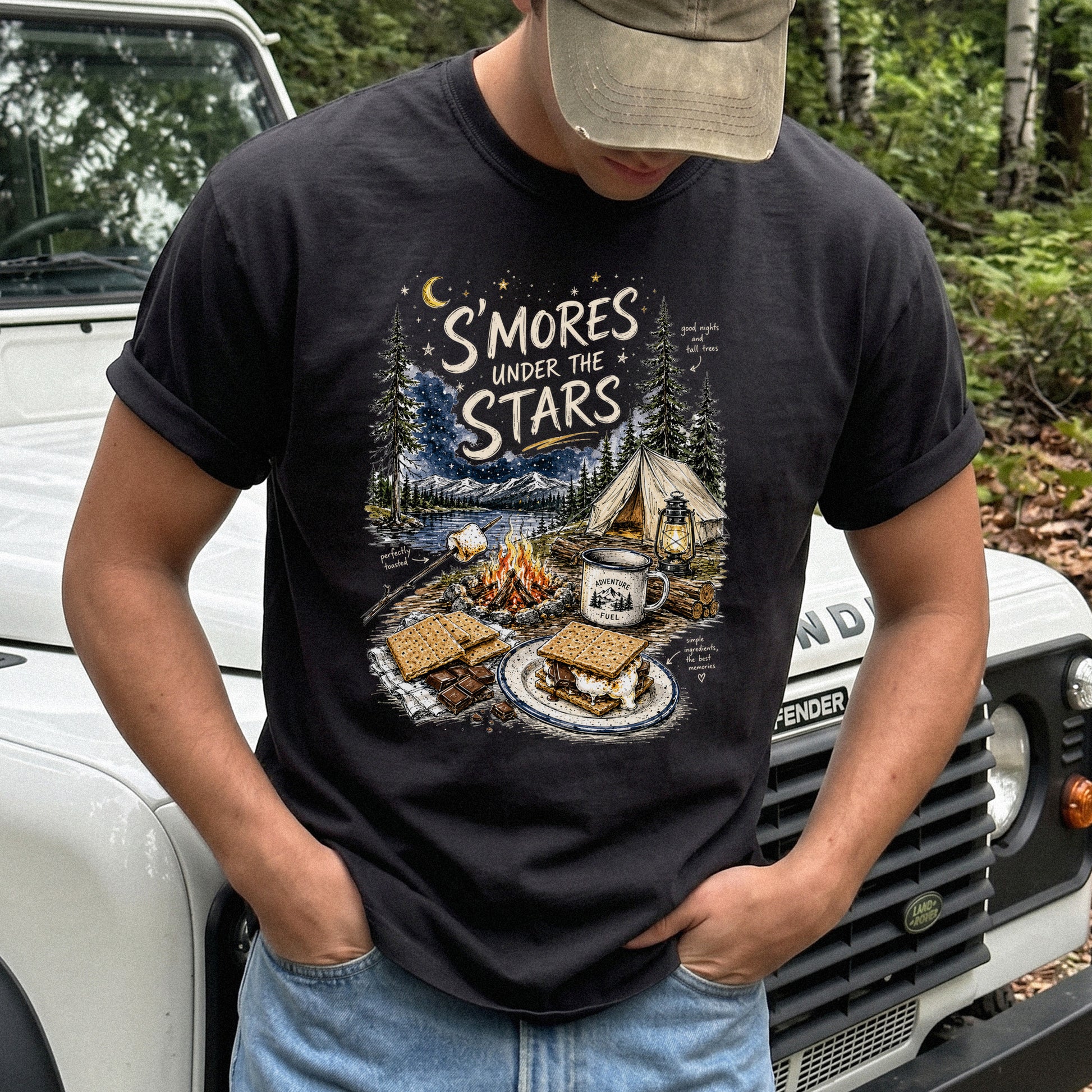 S’mores Under the Stars Comfort Colors Shirt – Campfire Nights Tee