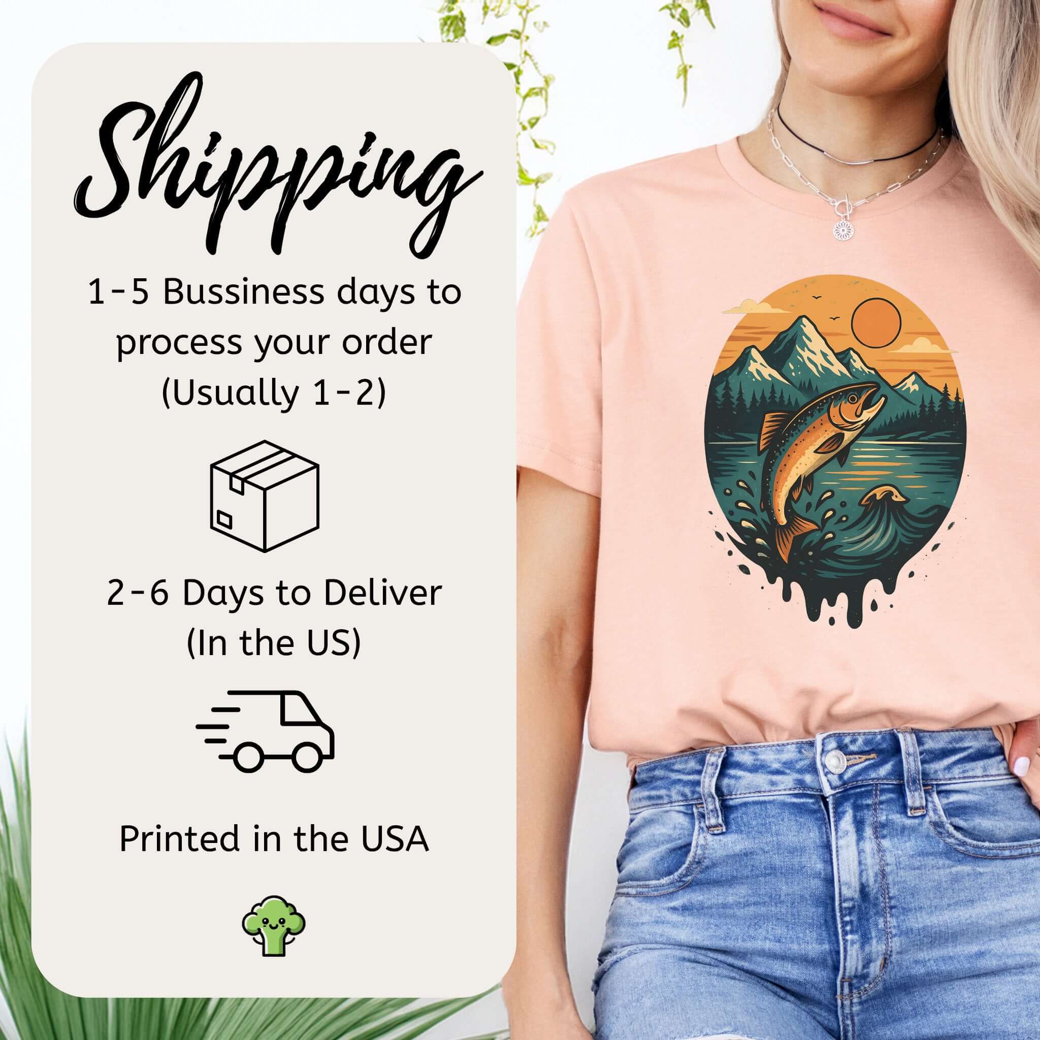 Jumping Salmon Alaskan Spillover T-Shirt – Colorful Hiking & Nature Shirt