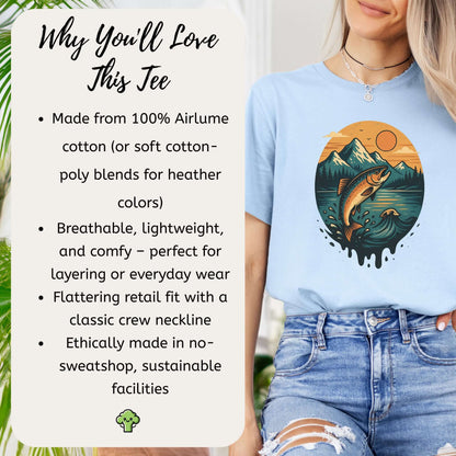 Jumping Salmon Alaskan Spillover T-Shirt – Colorful Hiking & Nature Shirt