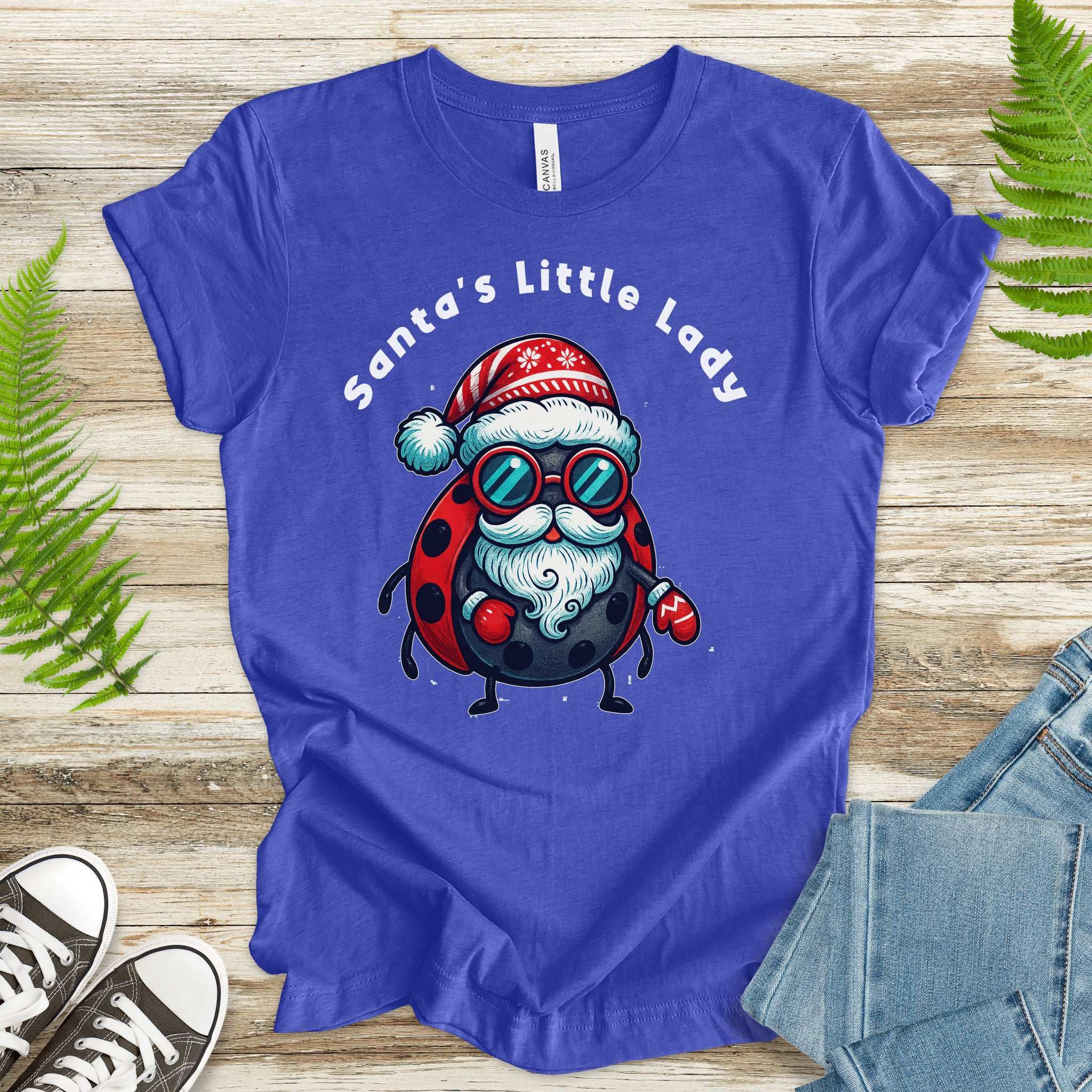 Santa’s Little Lady T-Shirt – Funny Ladybug Christmas Bug Tee
