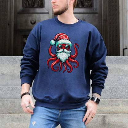 Santa Kraken Sweatshirt – Funny Octopus Christmas Sea Life Style