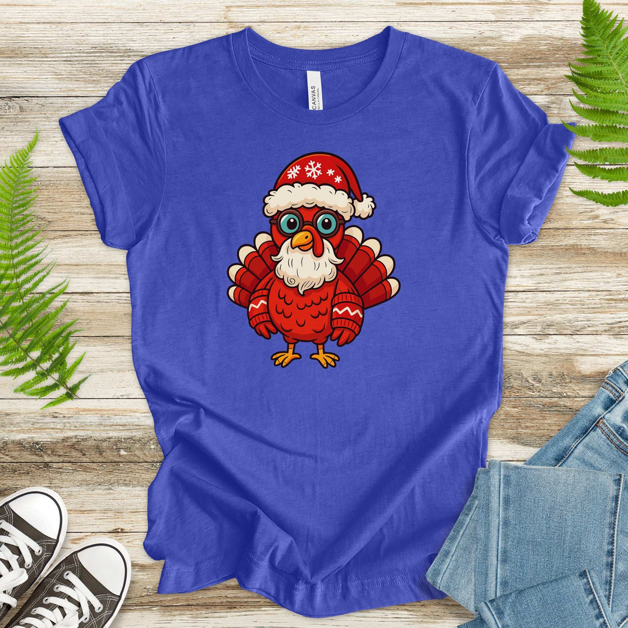 Santa Turkey T-Shirt – Funny Holiday Bird Christmas Tee