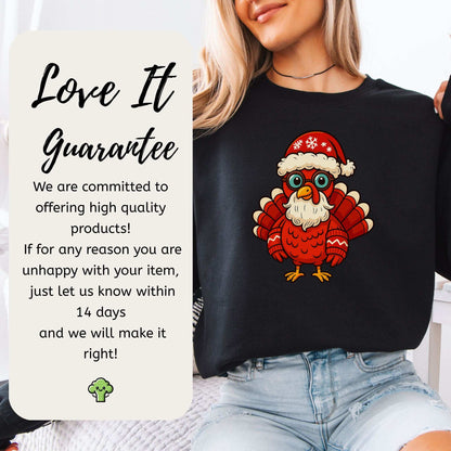 Santa Turkey Sweatshirt – Funny Holiday Bird Christmas Chaos