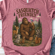 Sasquatch Friendly Bigfoot Forest Animals Wildlife T-Shirt