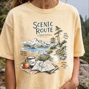 Scenic Route Society Comfort Colors Shirt – Watercolor Hiking T-Shirt