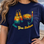 Sea You Below Retro Snorkeling Adventure T-Shirt