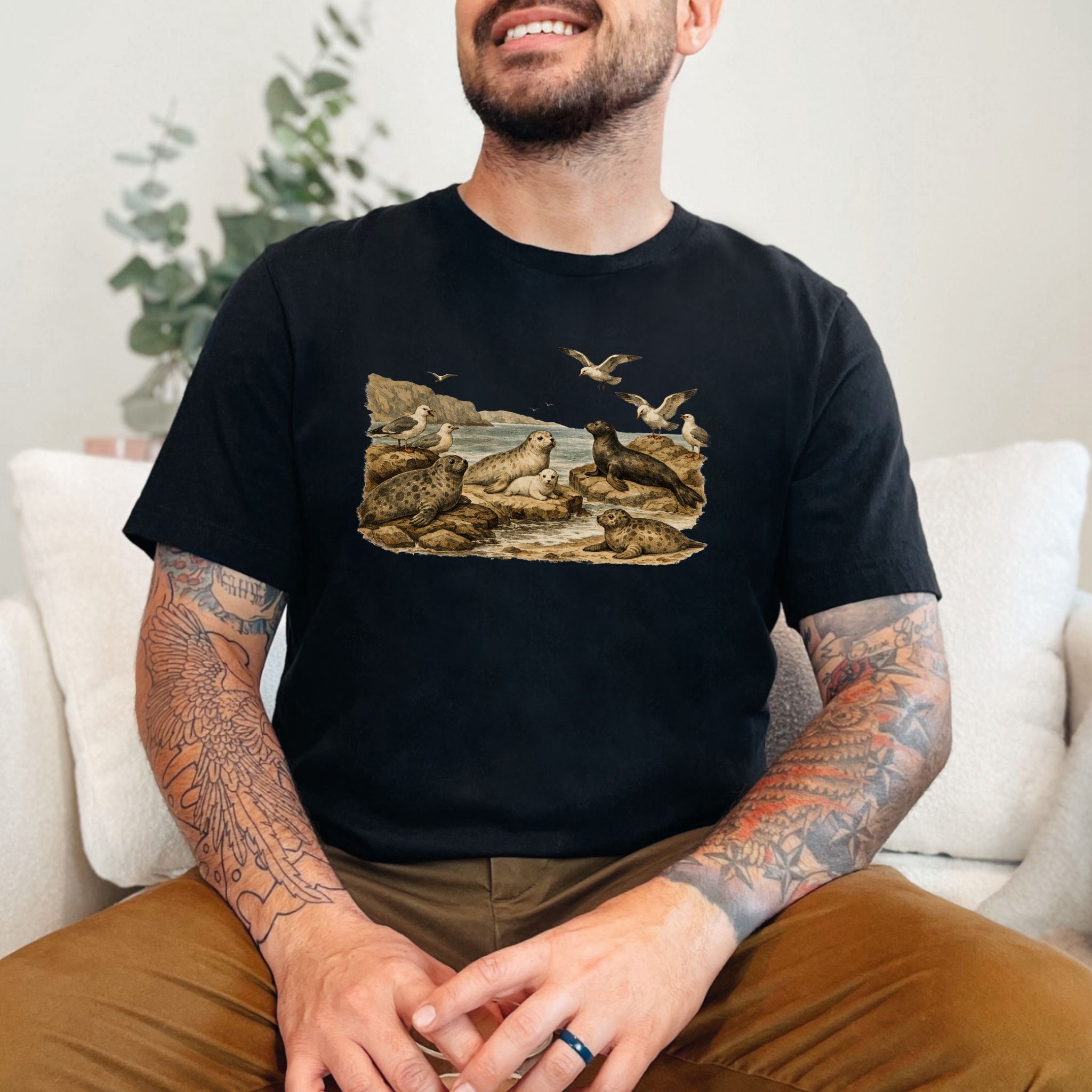 Seaside Rest Vintage Coastal Wildlife T-Shirt